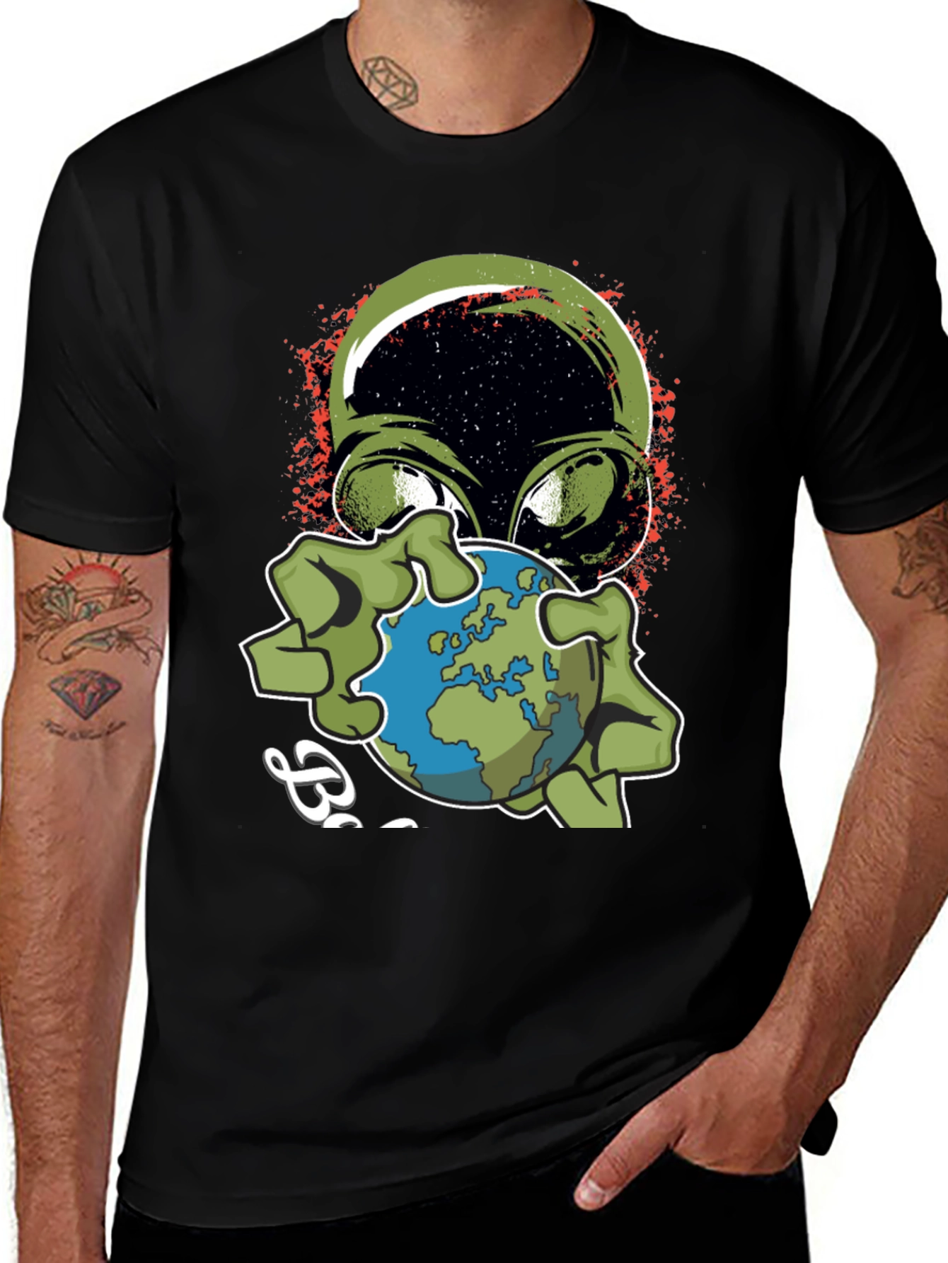 Alien Earth T-Shirt - Mens Graphic Tee