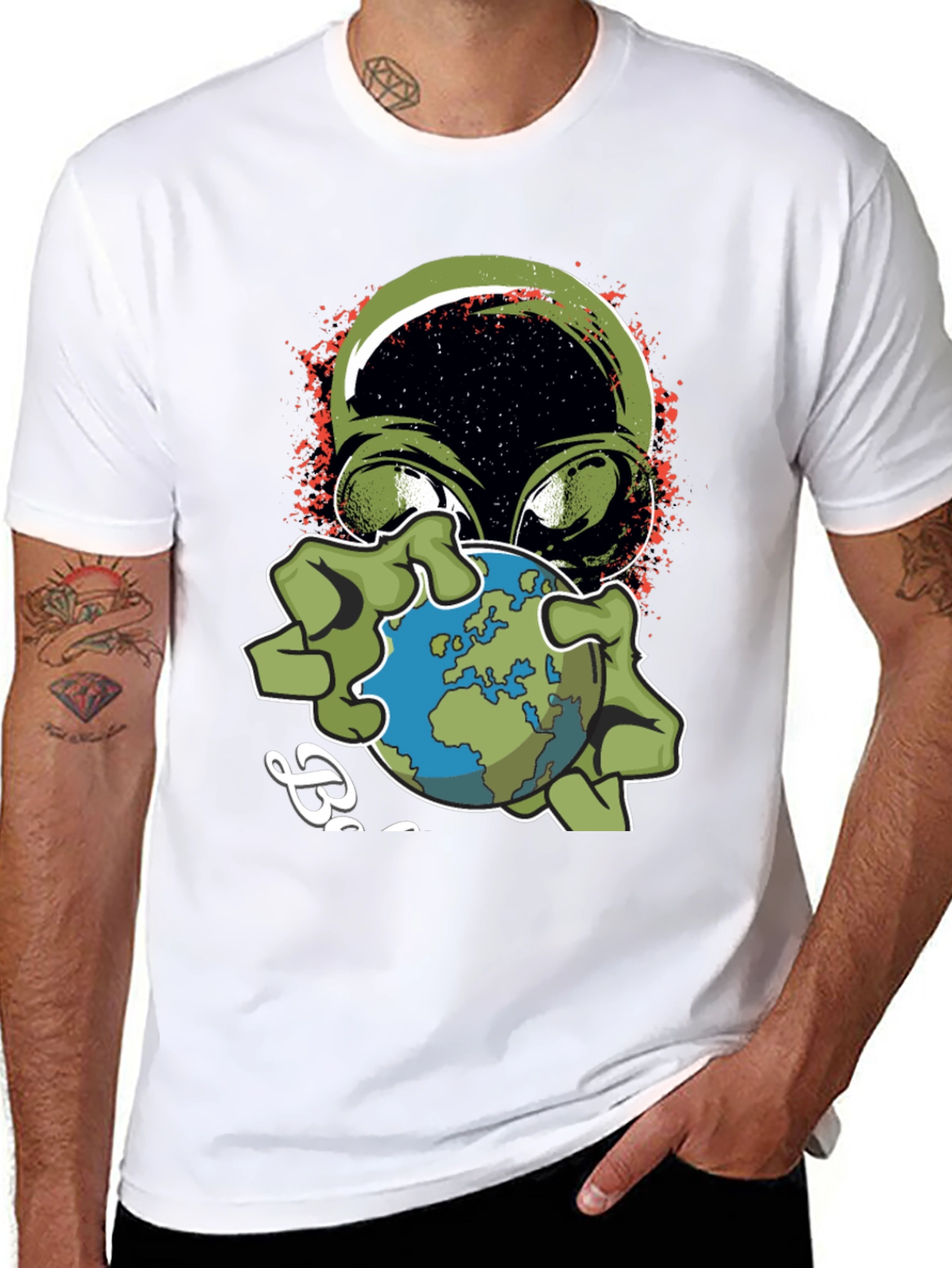 Alien Earth T-Shirt - Mens Graphic Tee