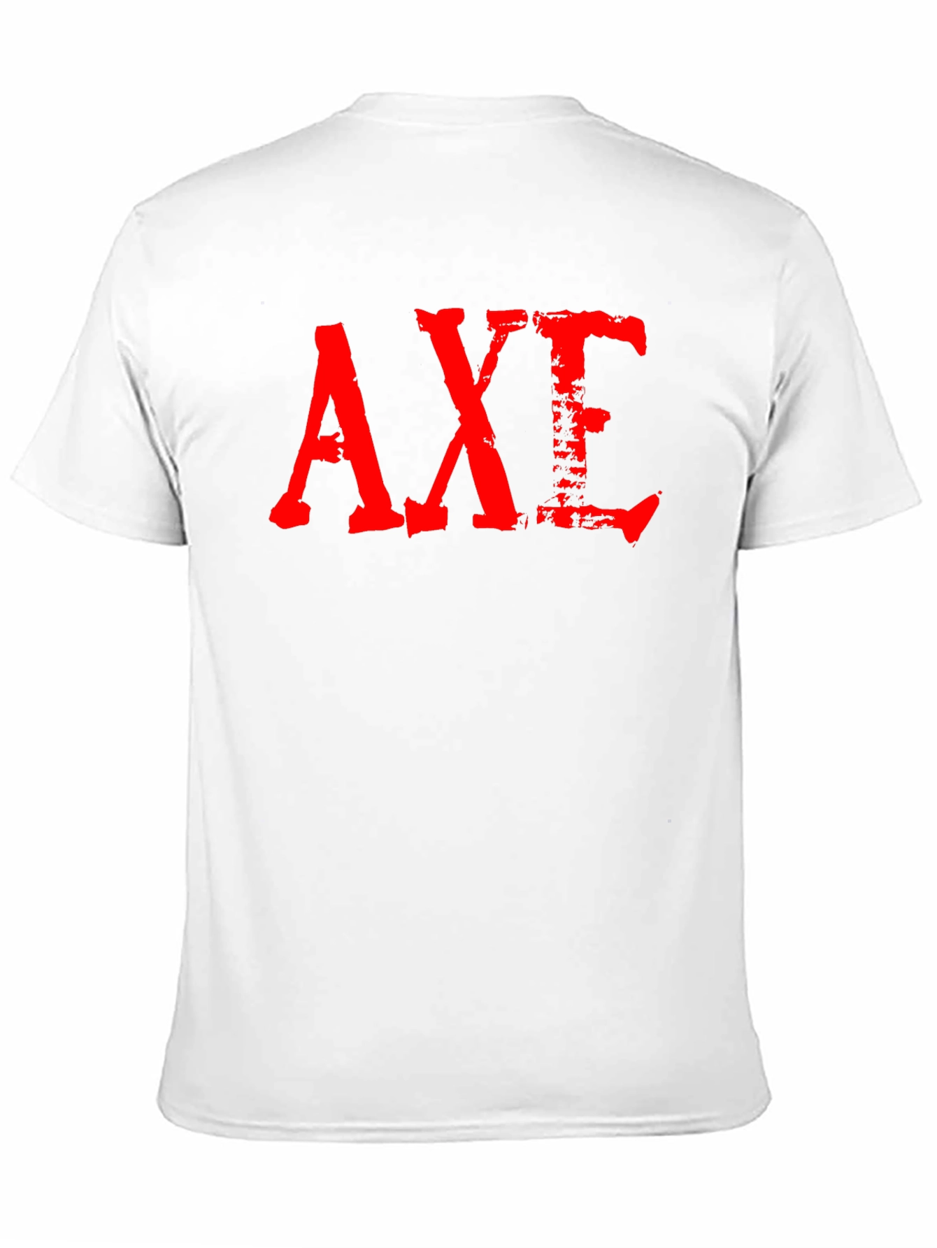 Grunge Red AXE Graphic Black T-Shirt