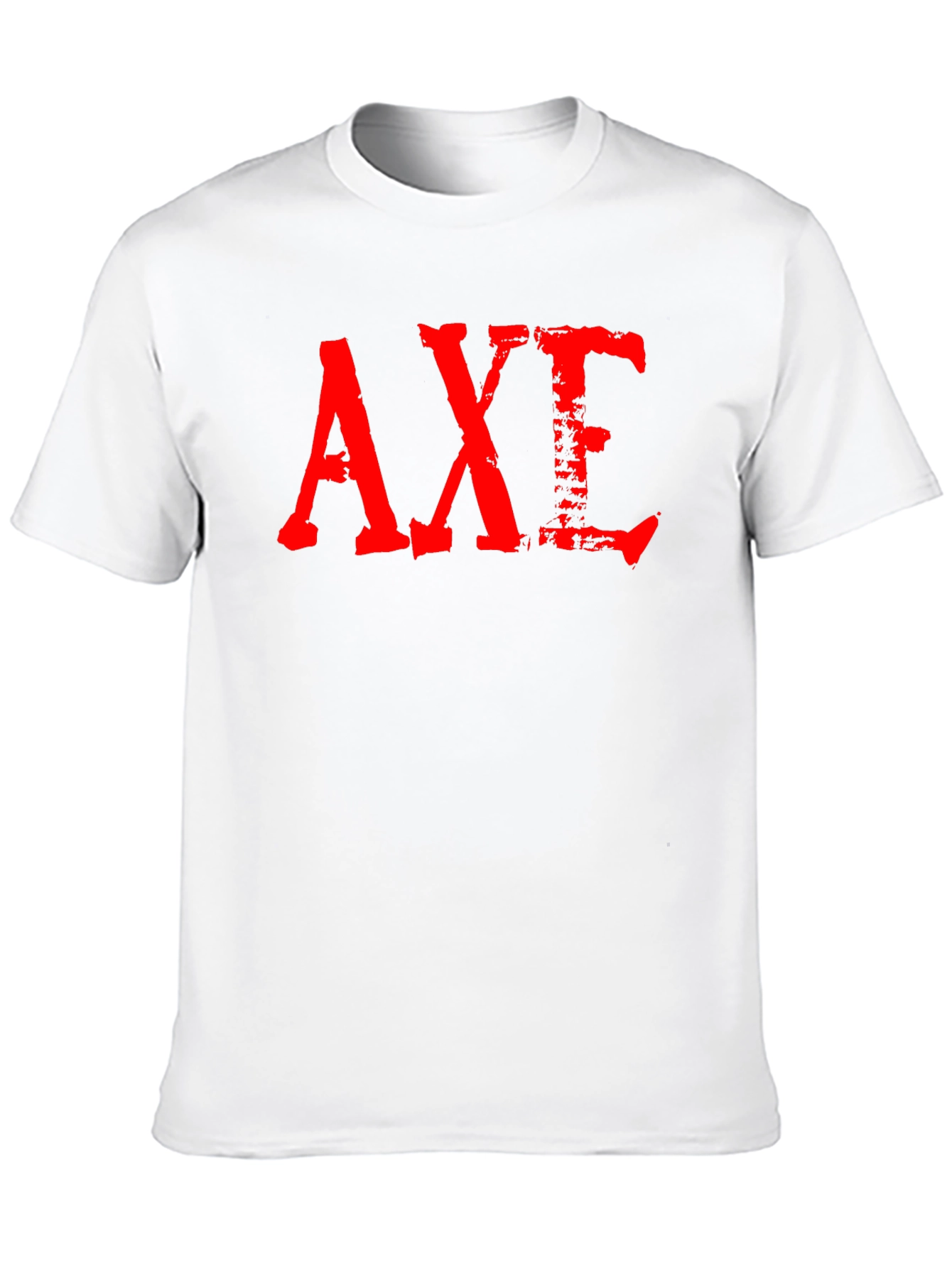 Grunge Red AXE Graphic Black T-Shirt