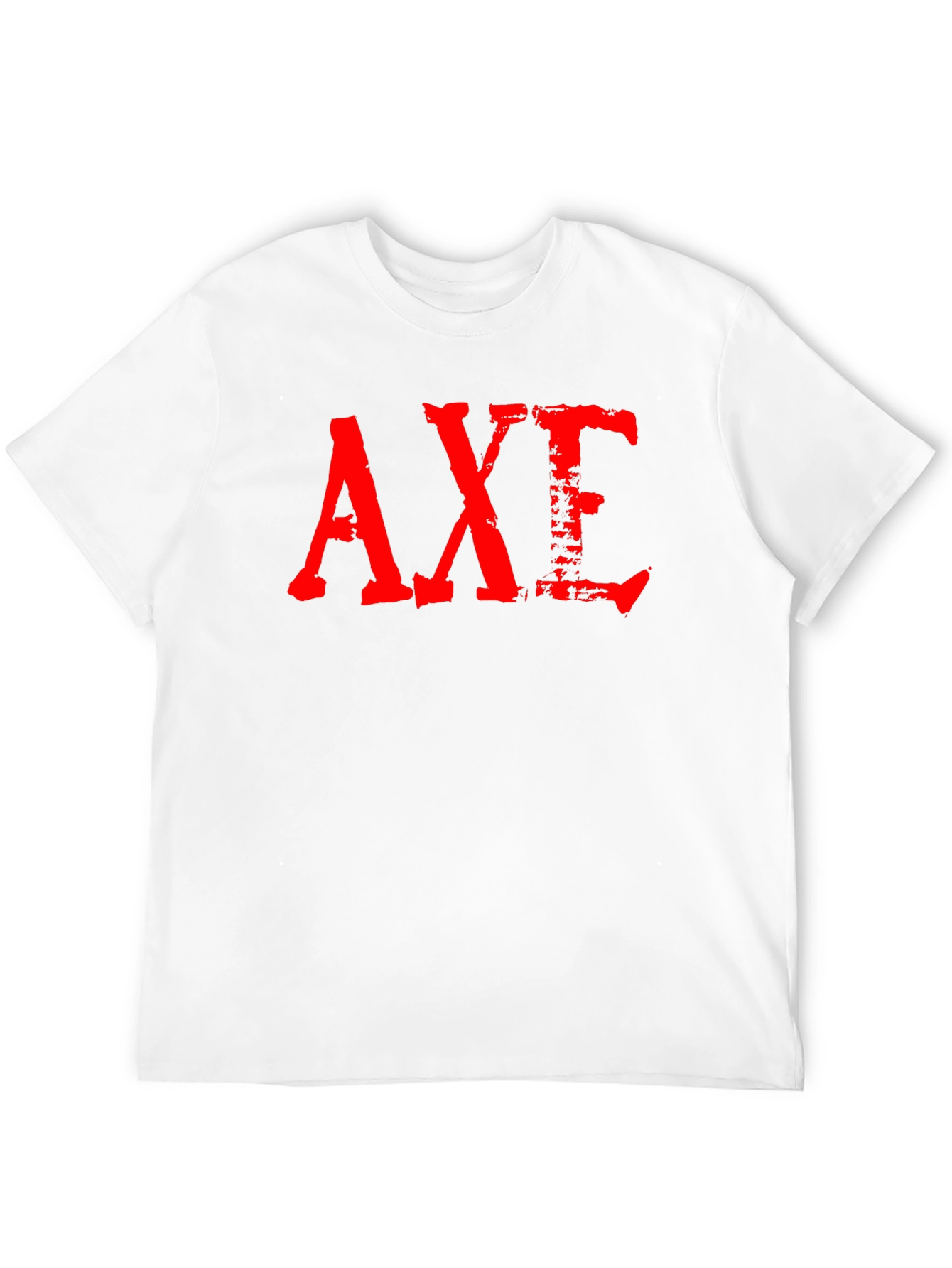 Grunge Red AXE Graphic Black T-Shirt