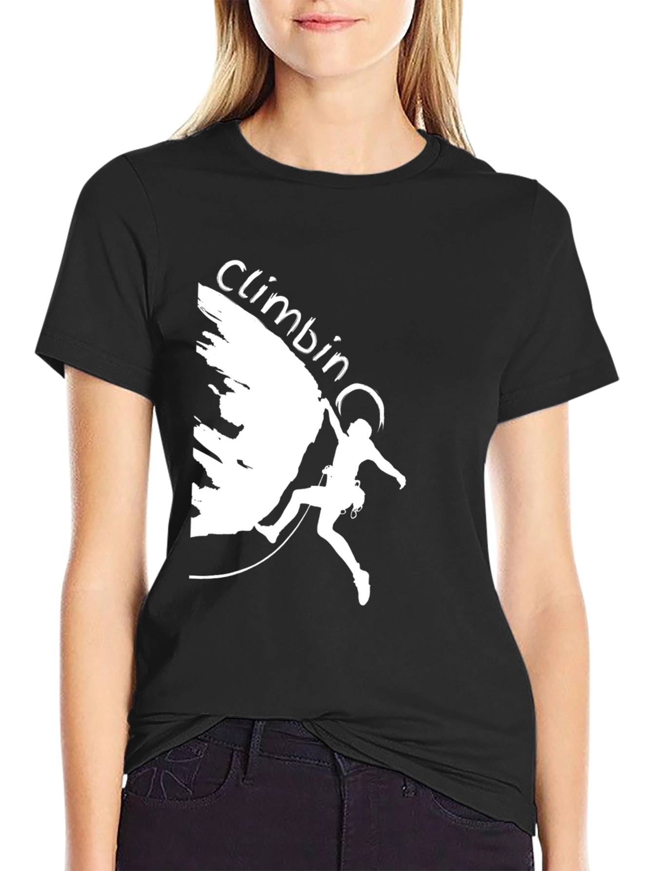 Climbing Graphic Tee - Black
