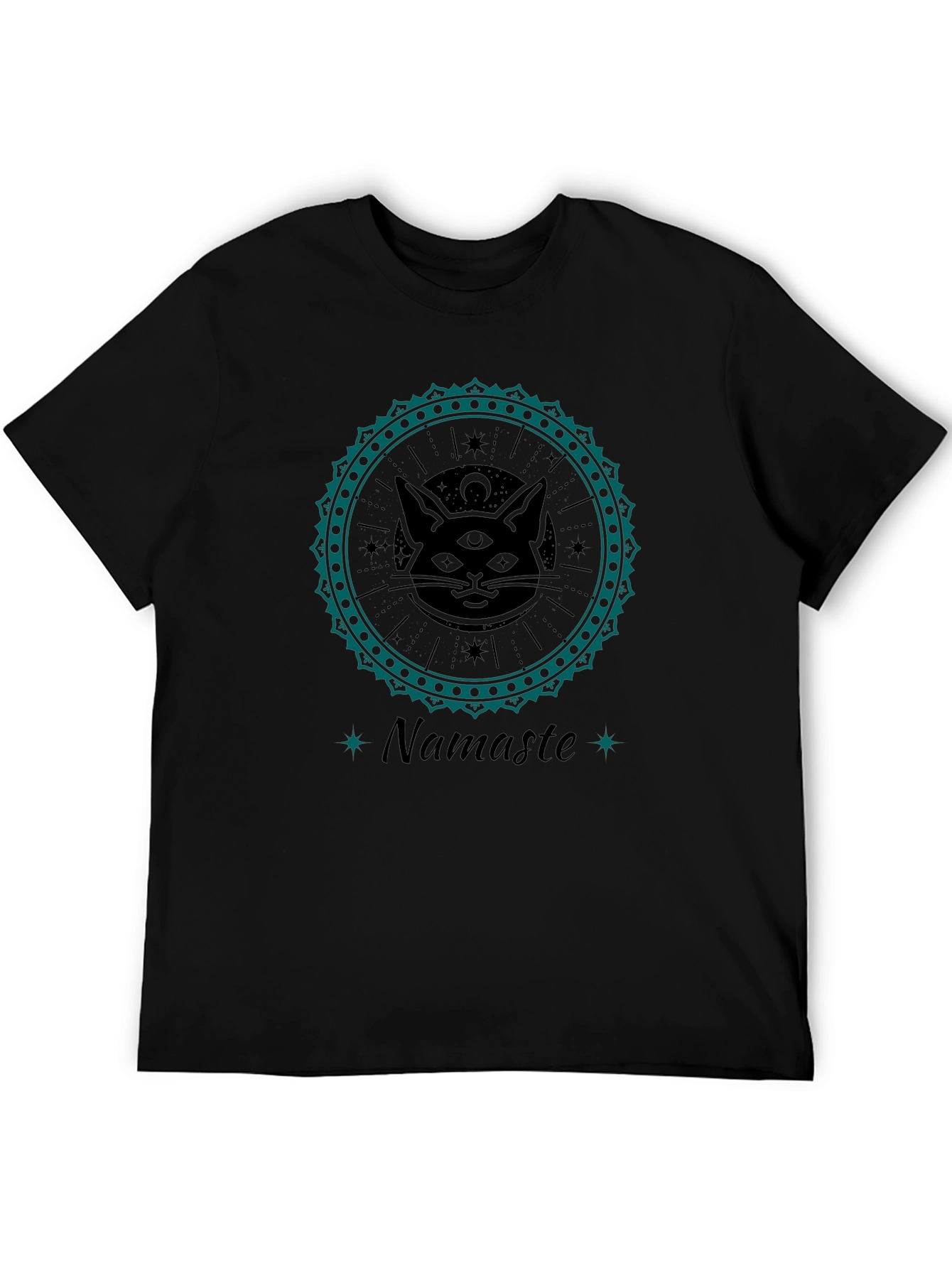 Namaste Cat Graphic T-Shirt - Unique Design