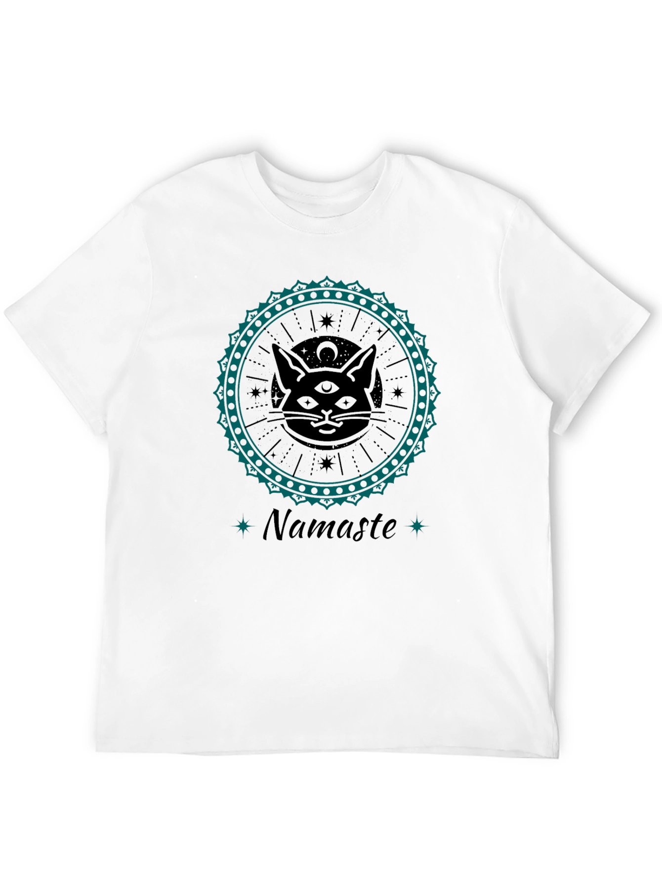 Namaste Cat Graphic T-Shirt - Unique Design