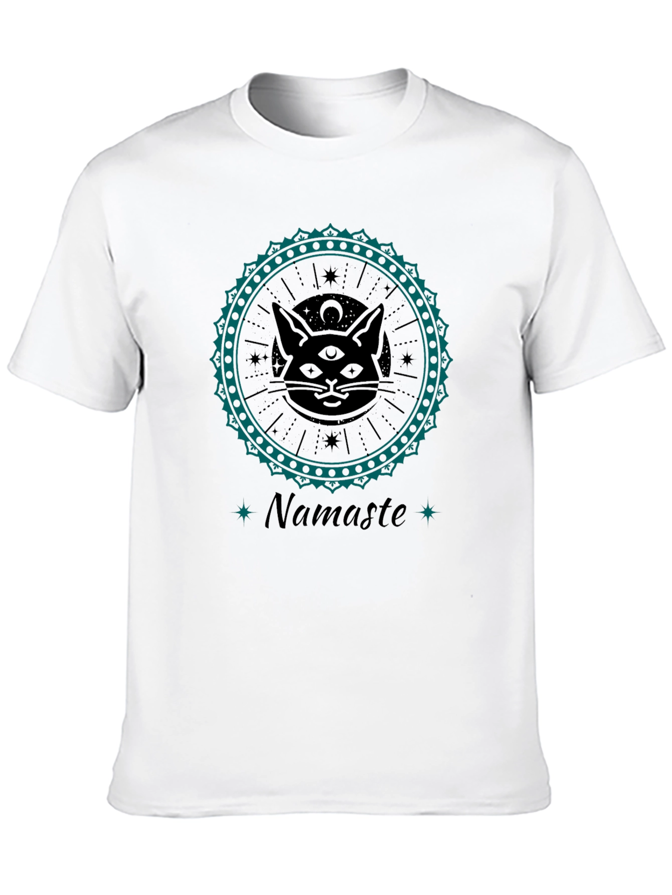 Namaste Cat Graphic T-Shirt - Unique Design
