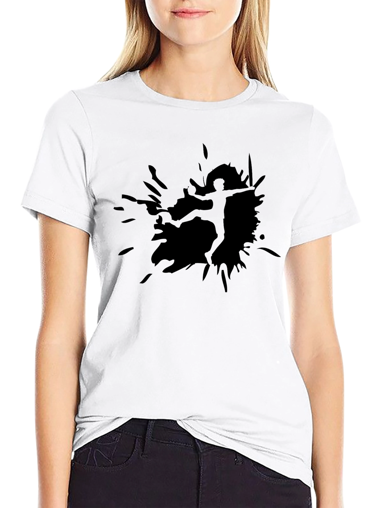 Silhouette Splash T-Shirt - Bold Graphic Tee