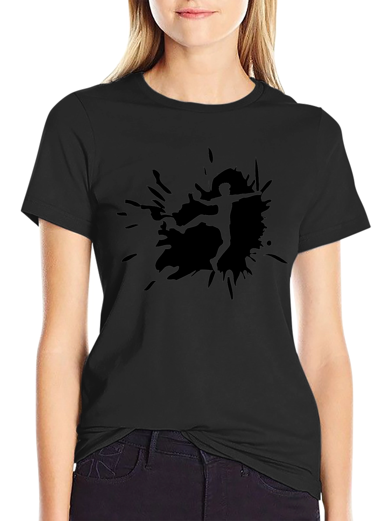 Silhouette Splash T-Shirt - Bold Graphic Tee