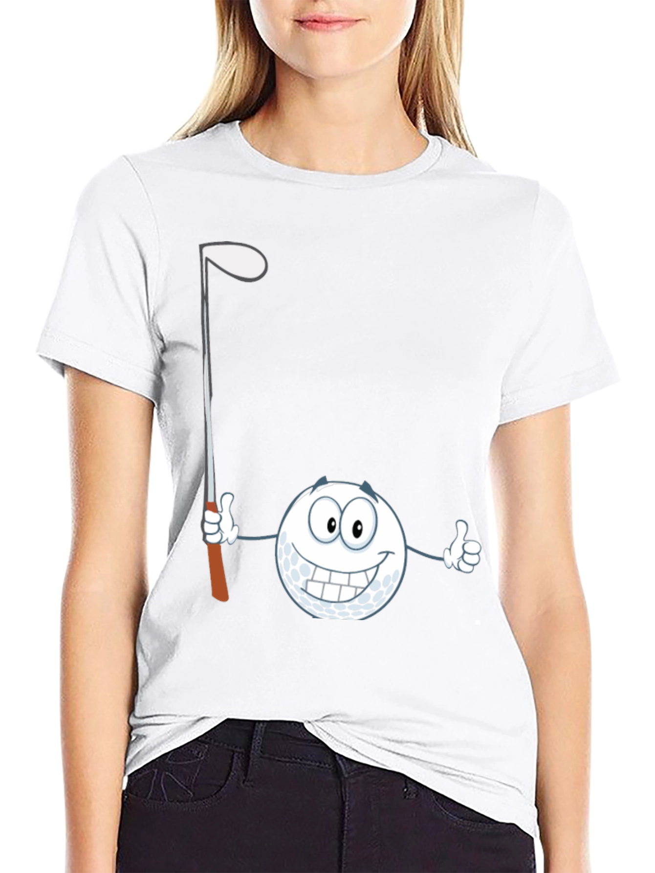 Golf Ball Cartoon T-Shirt - Funny Golfer Tee