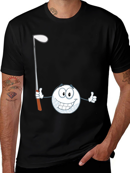 Golf Ball Cartoon T-Shirt - Funny Golfer Tee