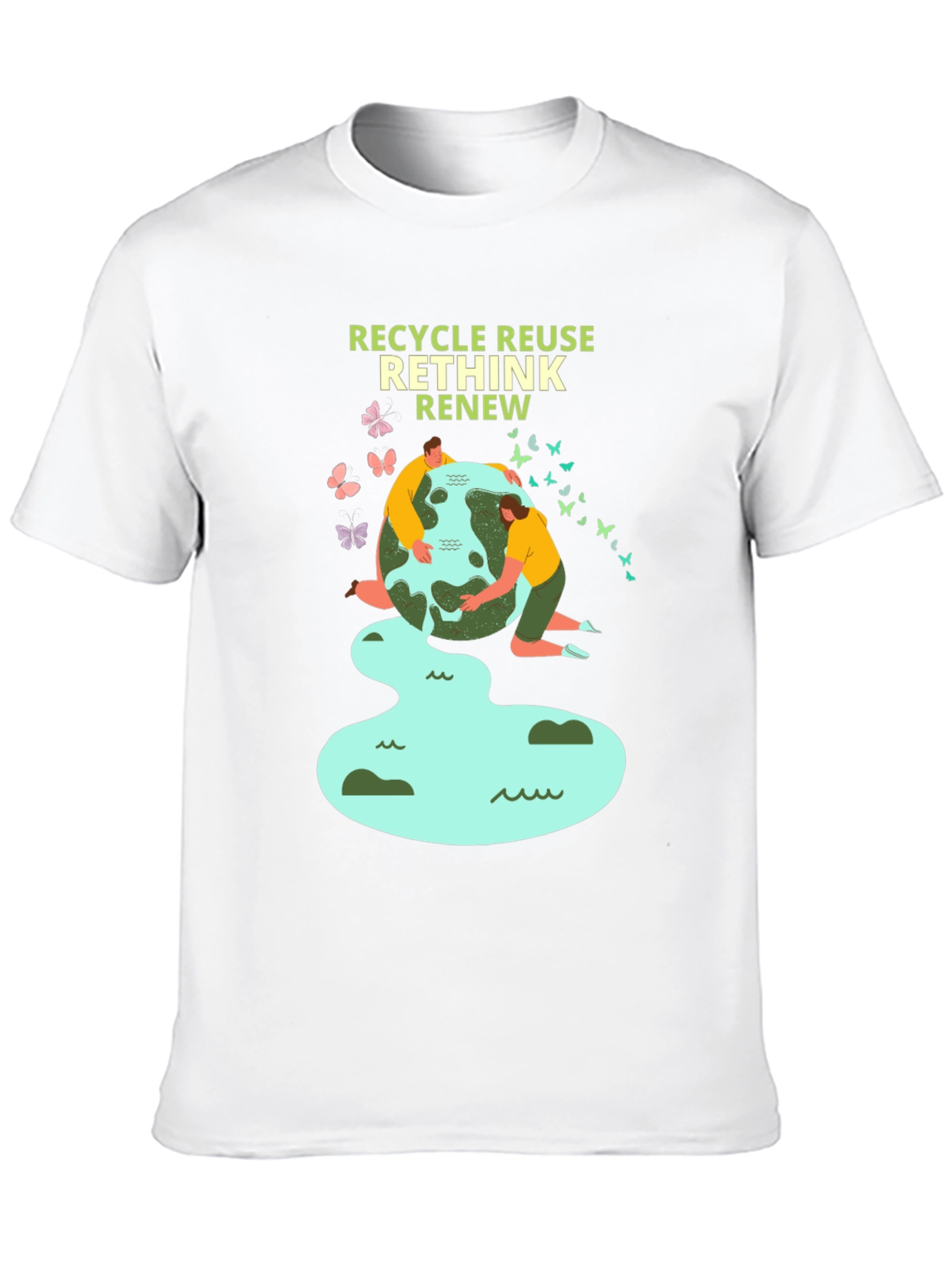 Eco-Friendly Recycle Reuse Rethink Renew T-Shirt