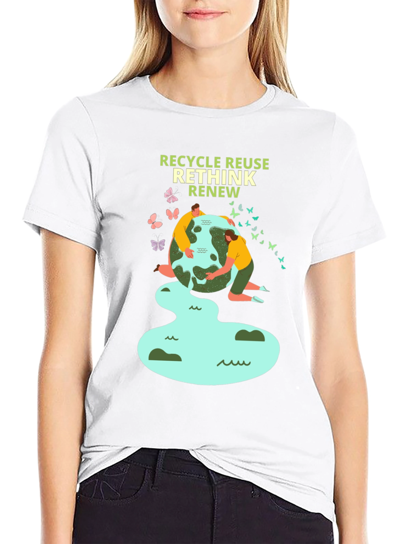 Eco-Friendly Recycle Reuse Rethink Renew T-Shirt