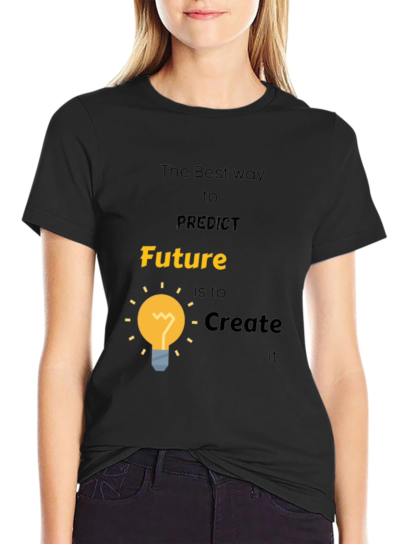 Future Creation T-Shirt - Motivational Black Tee