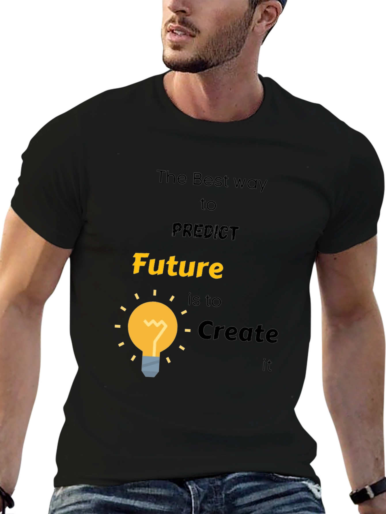 Future Creation T-Shirt - Motivational Black Tee