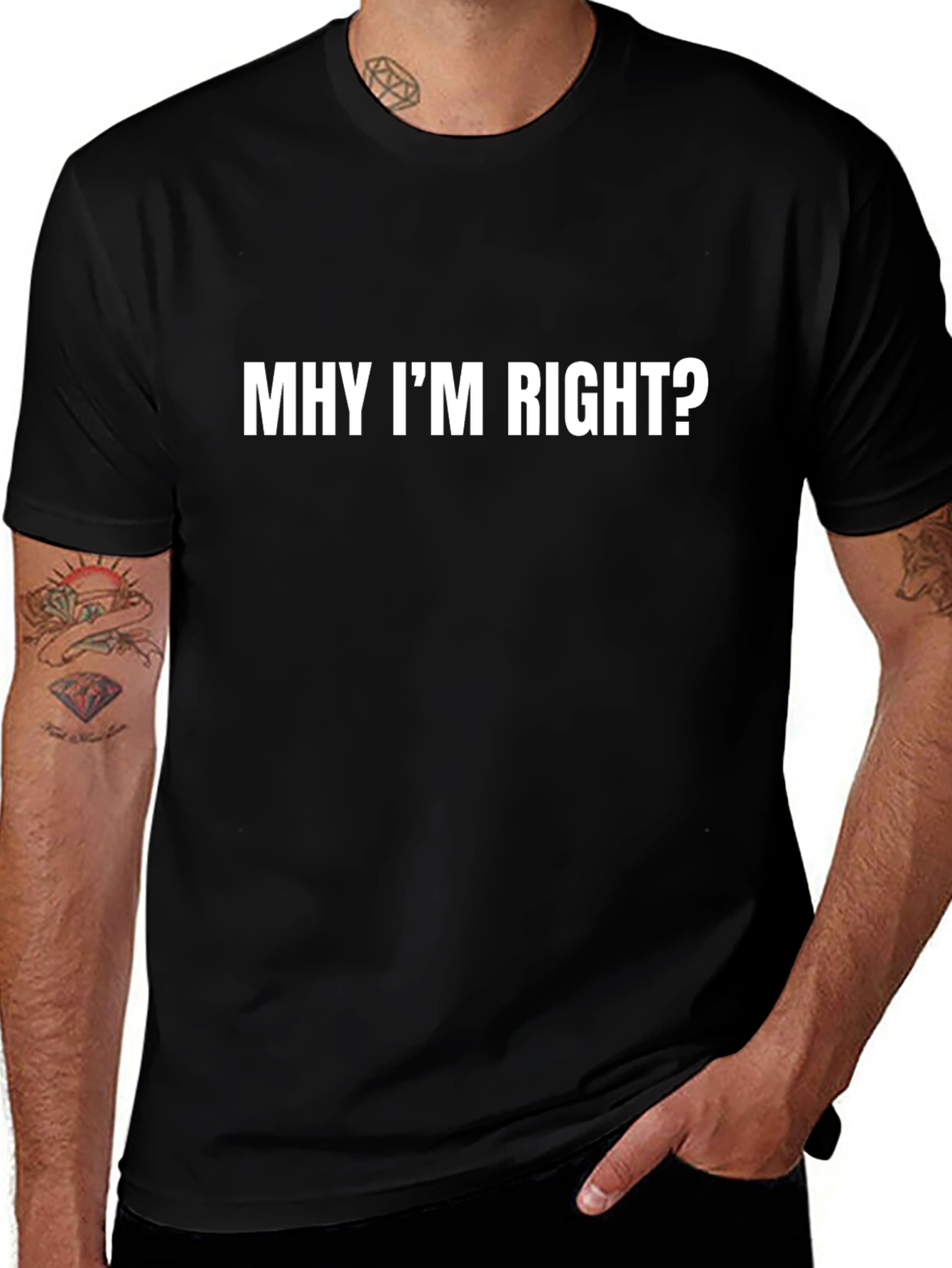 MHY Im Right? Graphic Black T-Shirt