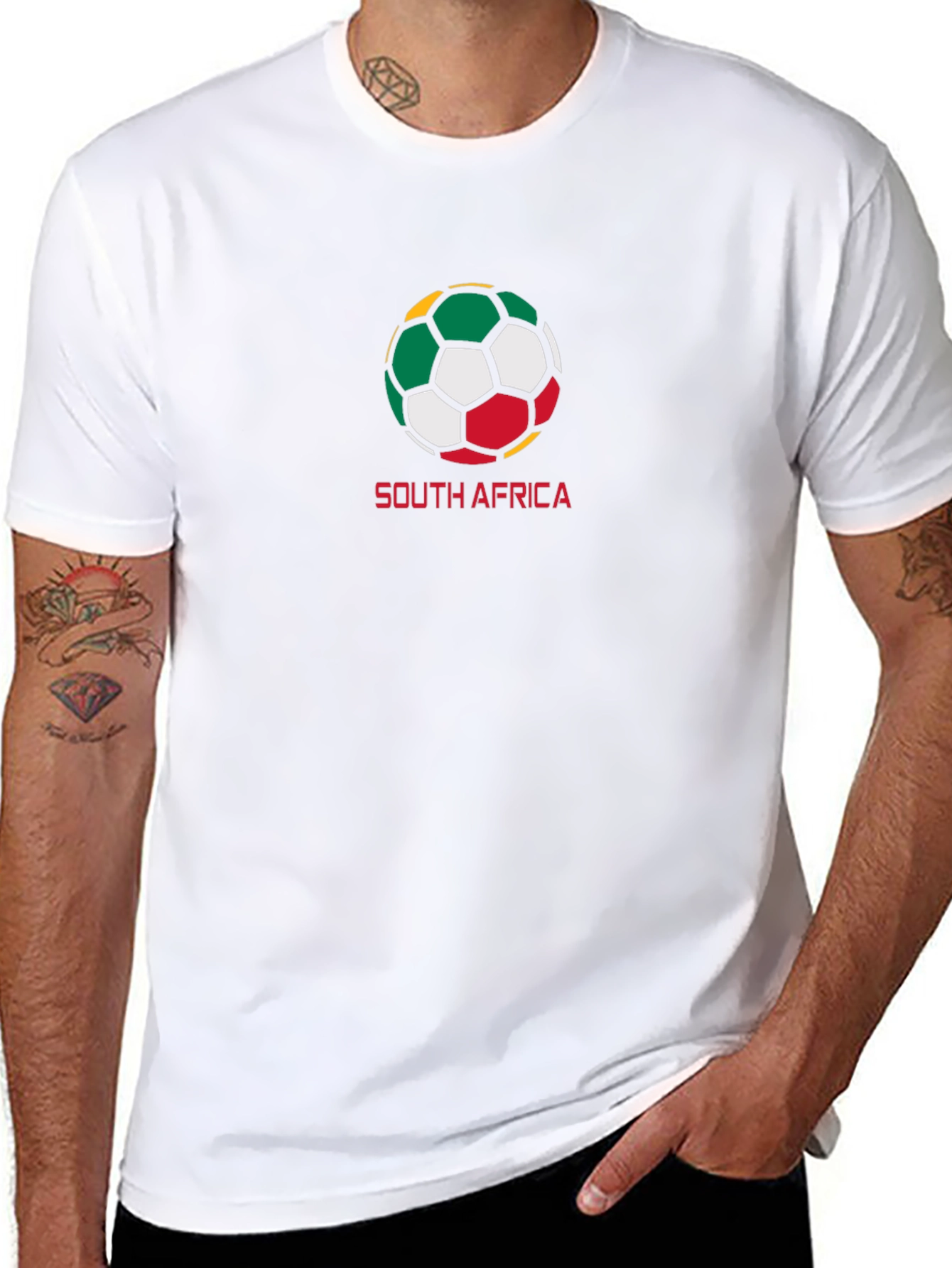 South Africa Soccer Ball Graphic Tee - Black
