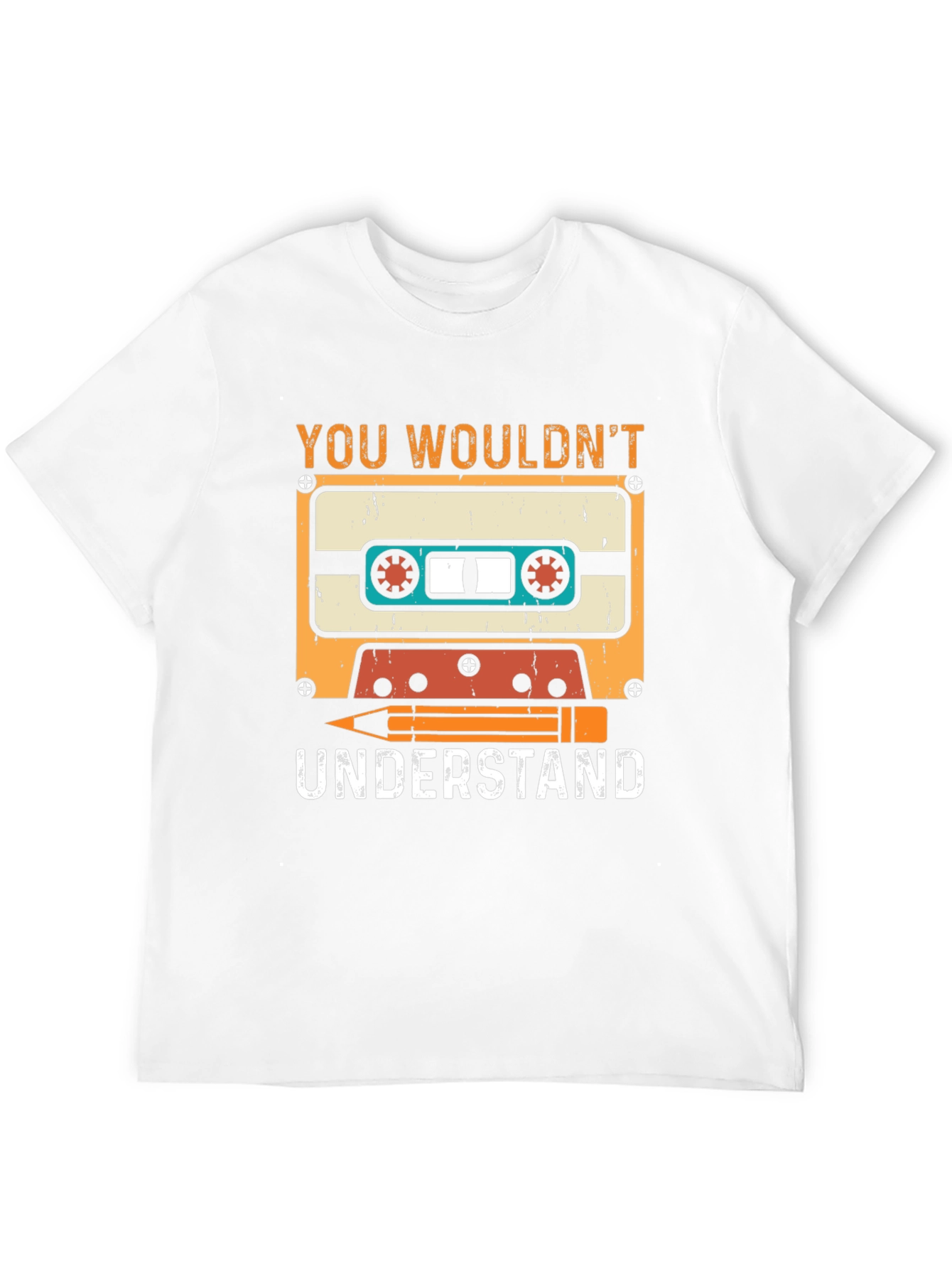 Retro Cassette & Pencil T-Shirt - You Wouldnt Understand