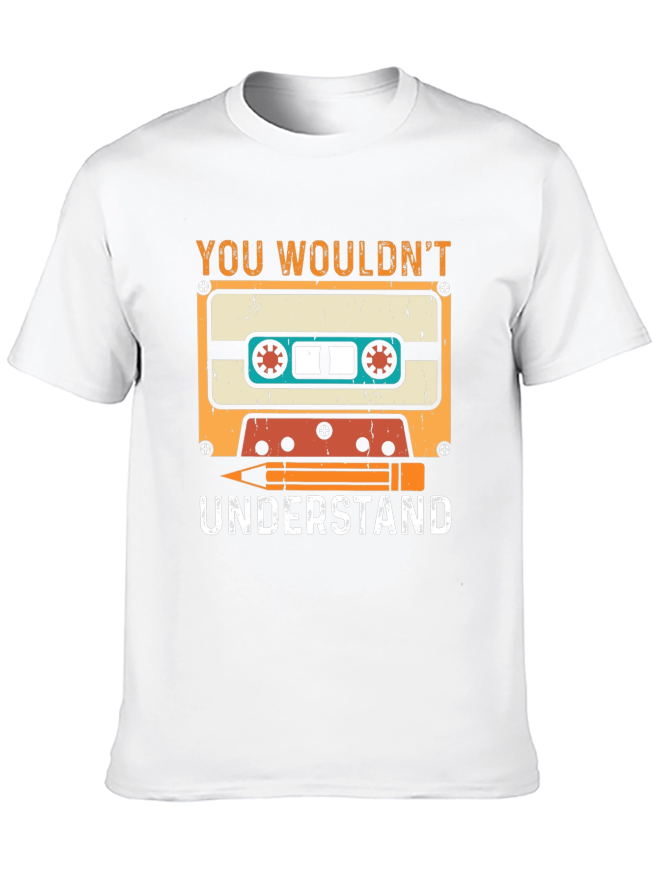 Retro Cassette & Pencil T-Shirt - You Wouldnt Understand