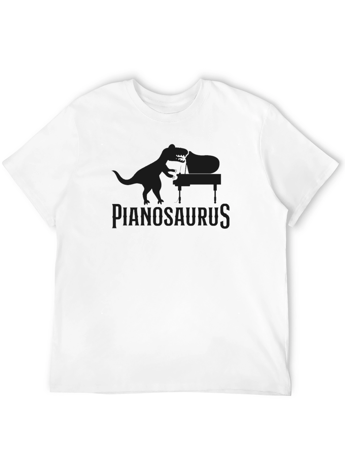 Pianosaurus T-Shirt - Dinosaur Playing Piano