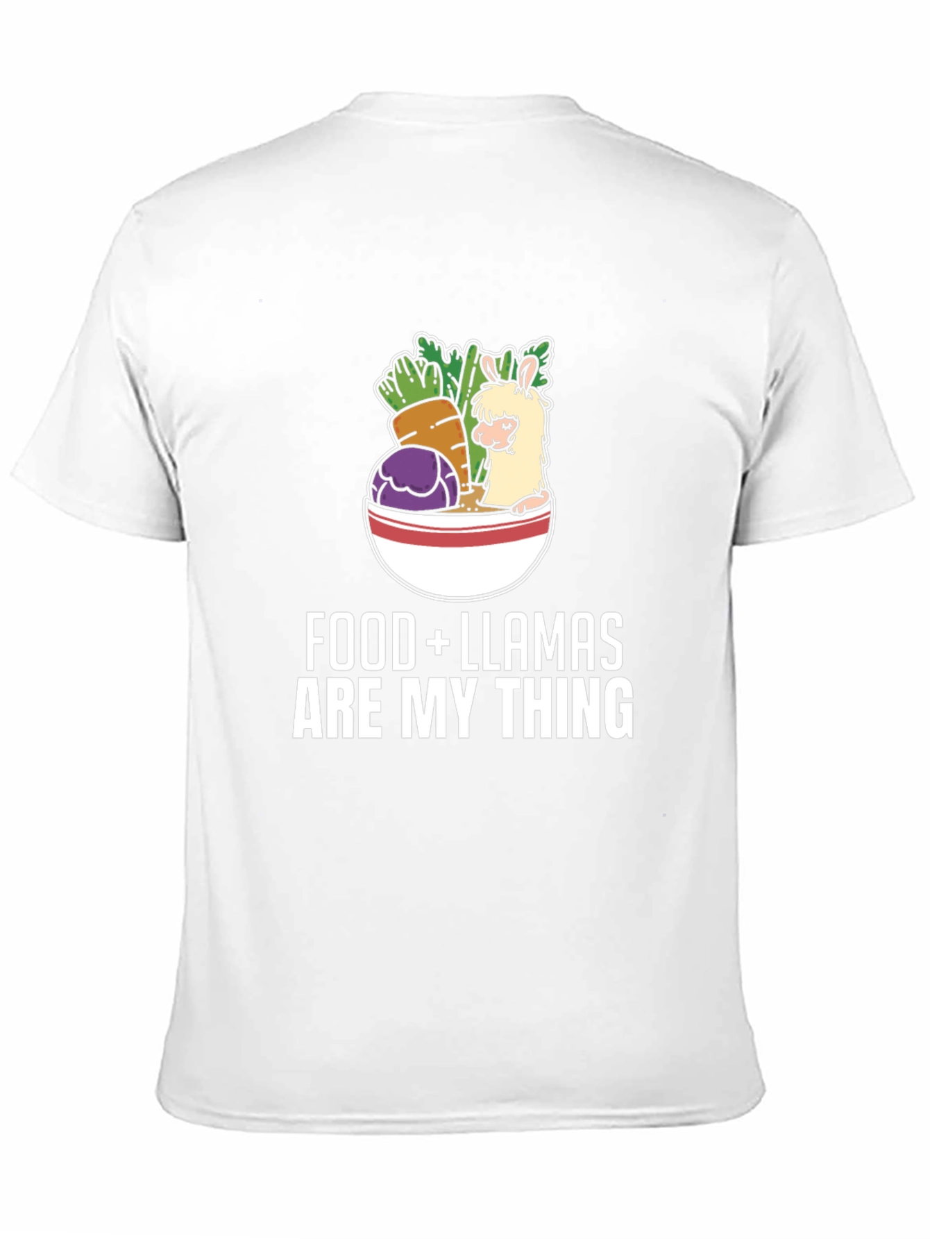 Food and Llamas T-Shirt: Graphic Tee