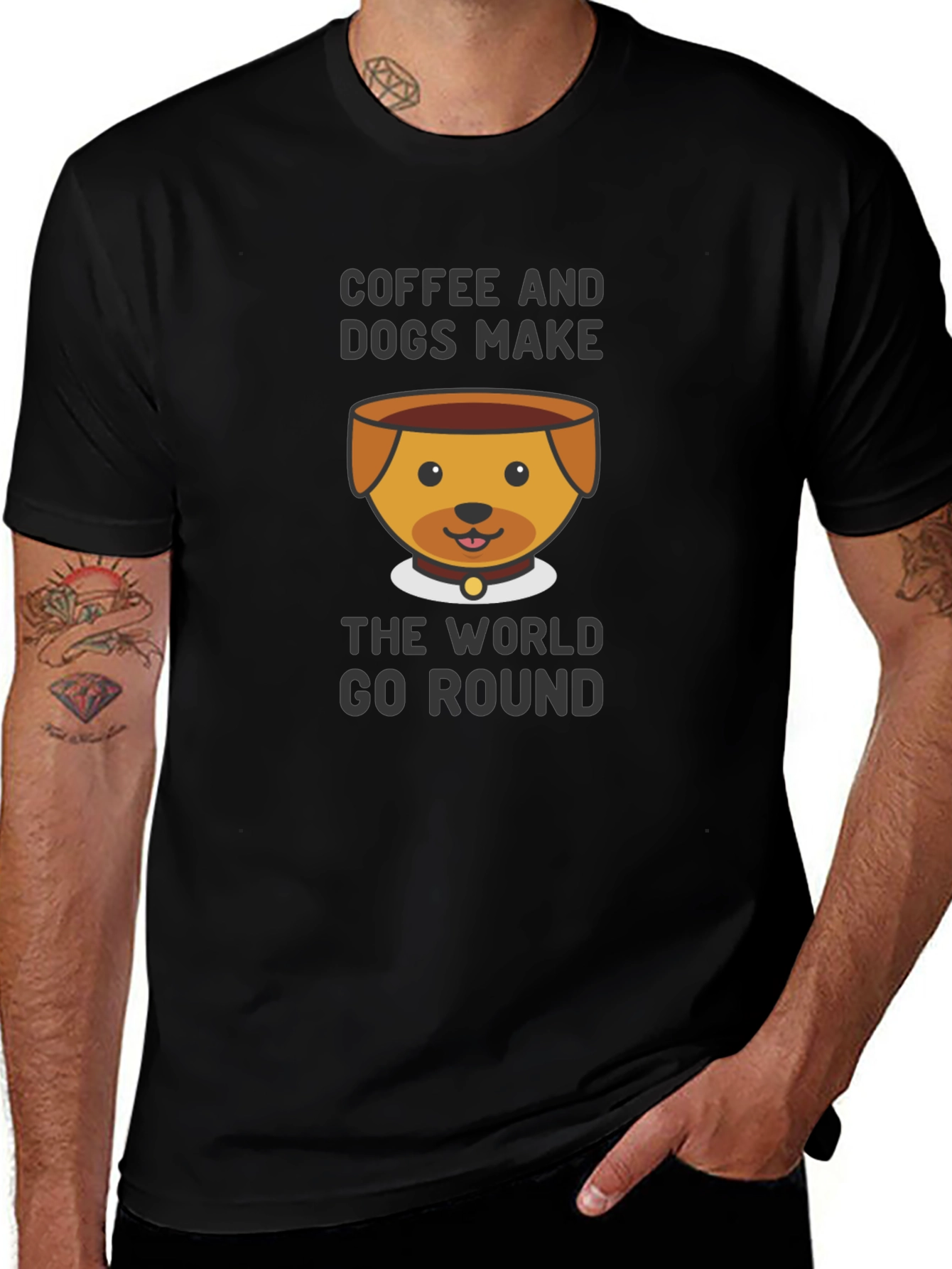 Coffee & Dogs Graphic T-Shirt
