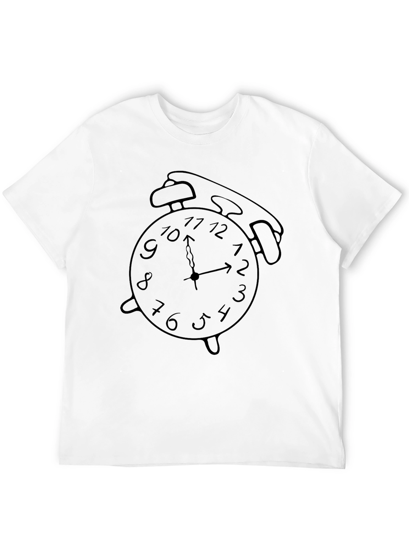 Alarm Clock Graphic T-Shirt - Black