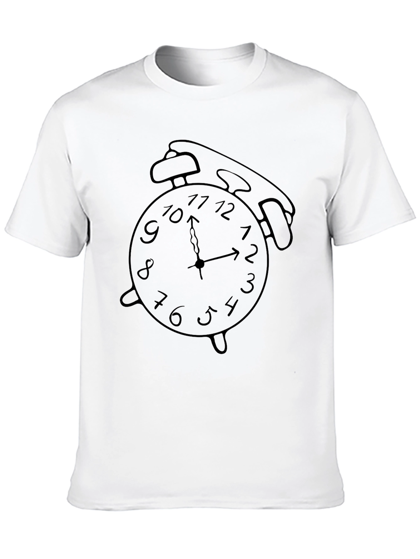 Alarm Clock Graphic T-Shirt - Black