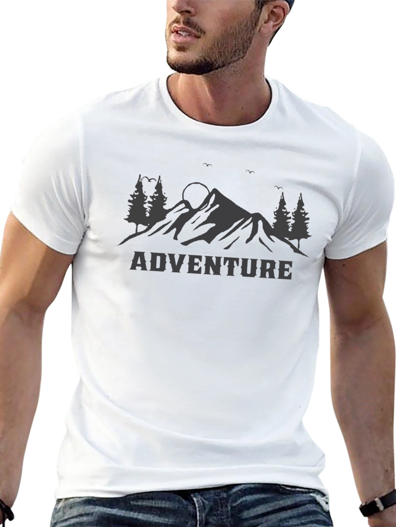 Adventure Mountain Graphic Tee - Black