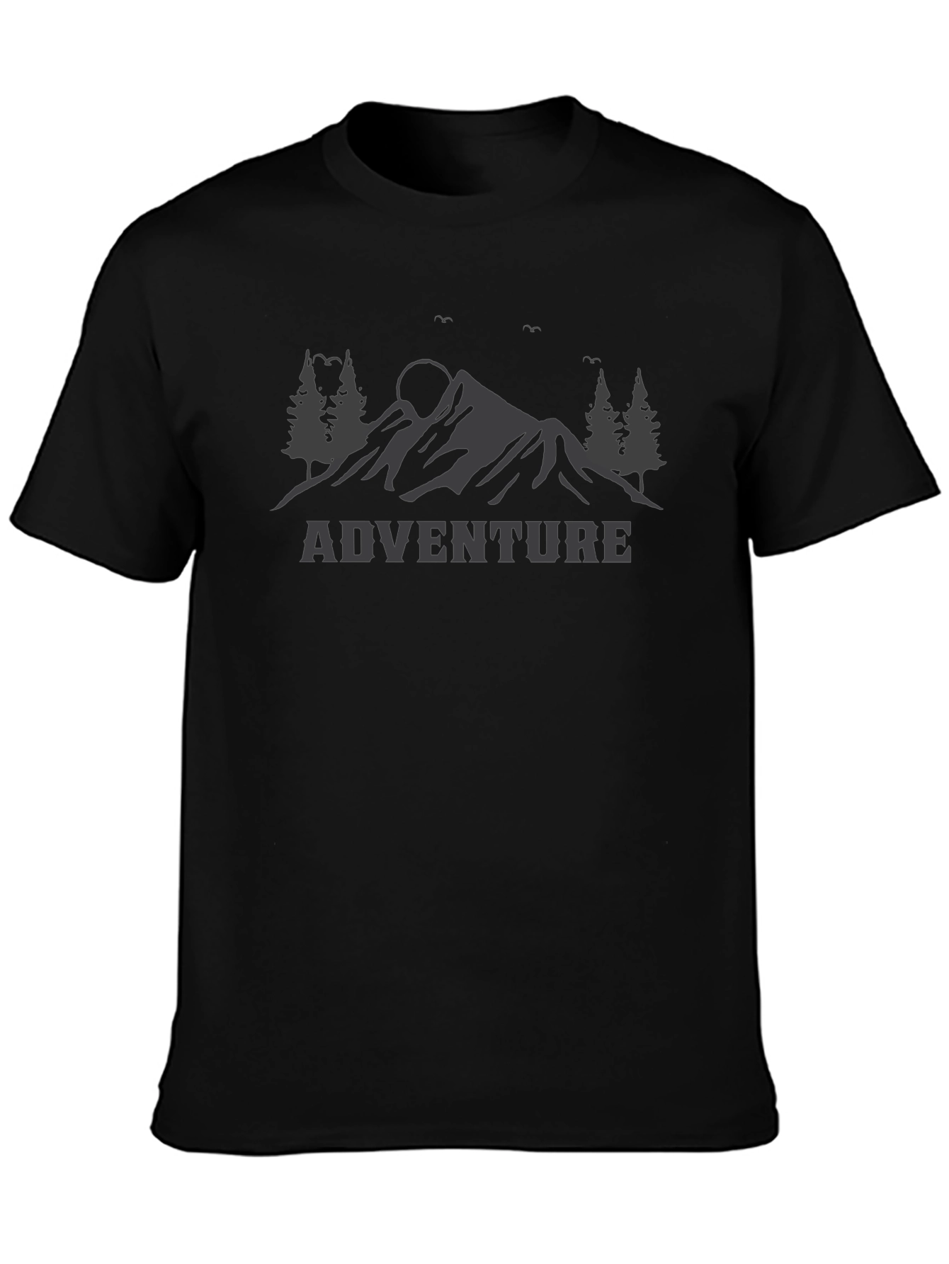 Adventure Mountain Graphic Tee - Black