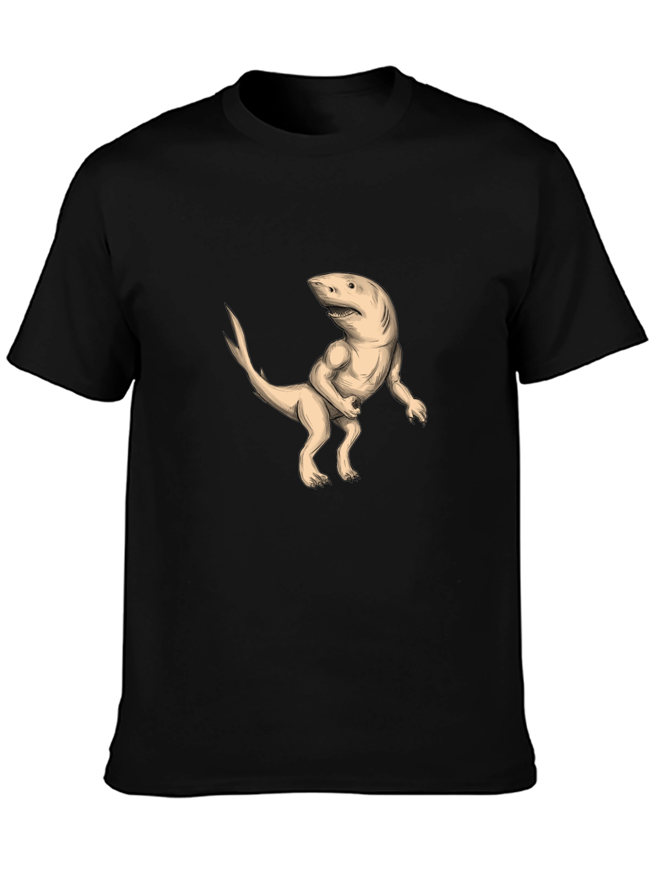 Shark-Dinosaur Hybrid Graphic Print Tee