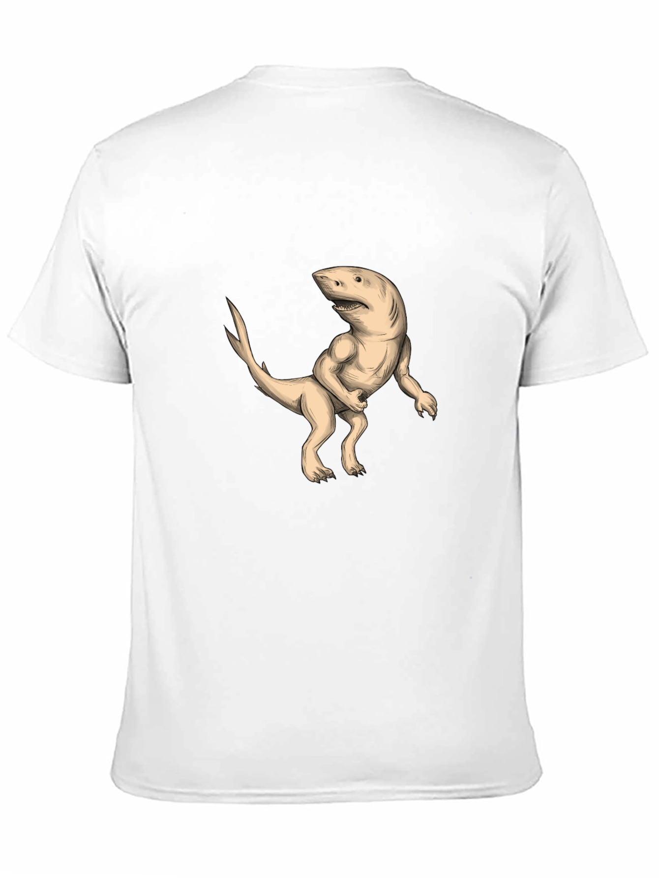 Shark-Dinosaur Hybrid Graphic Print Tee