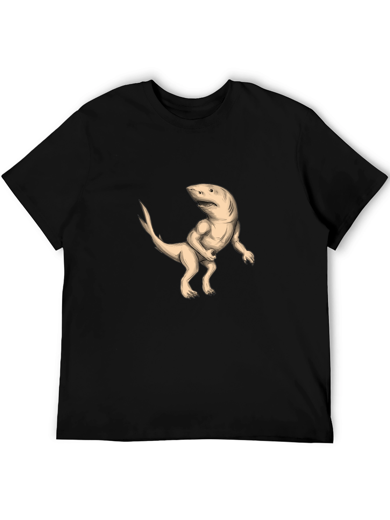 Shark-Dinosaur Hybrid Graphic Print Tee