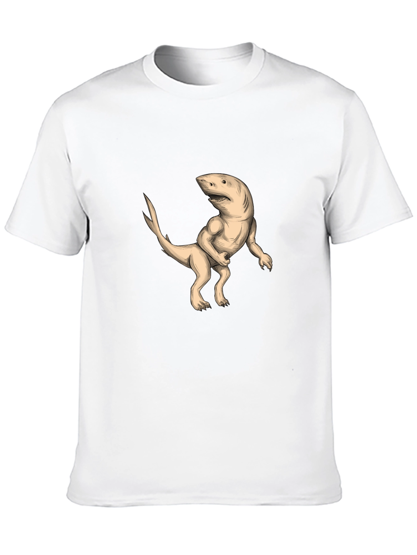 Shark-Dinosaur Hybrid Graphic Print Tee
