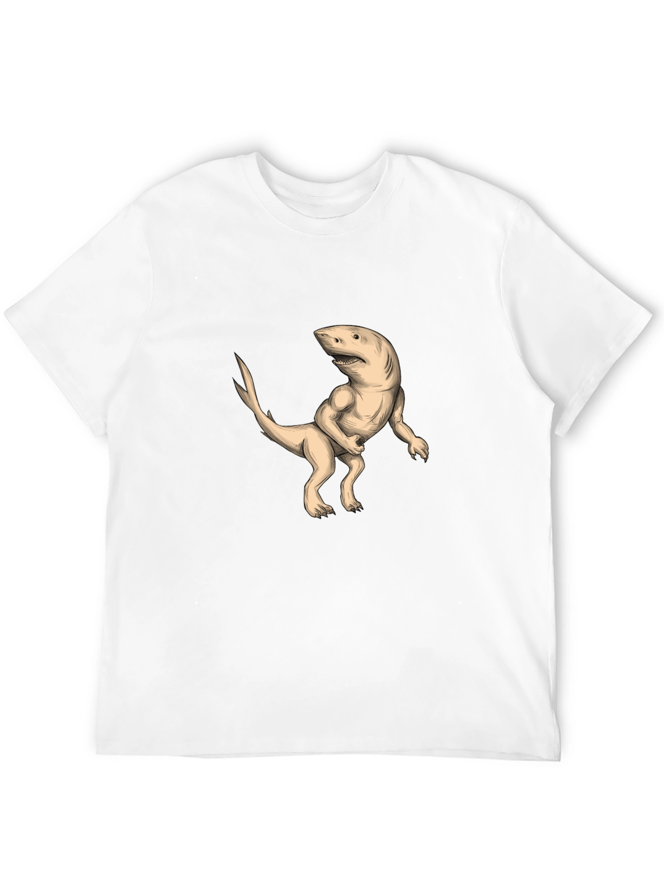 Shark-Dinosaur Hybrid Graphic Print Tee