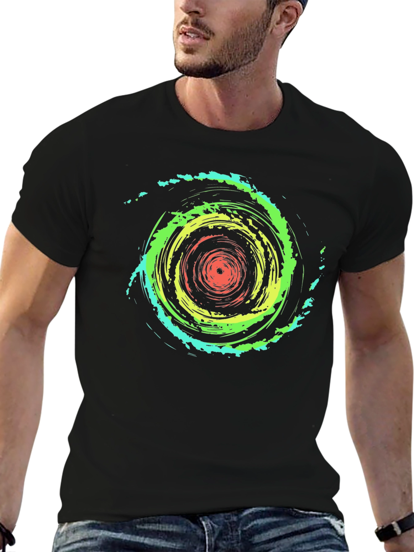 Vortex Graphic Tee - Mens Black T-Shirt