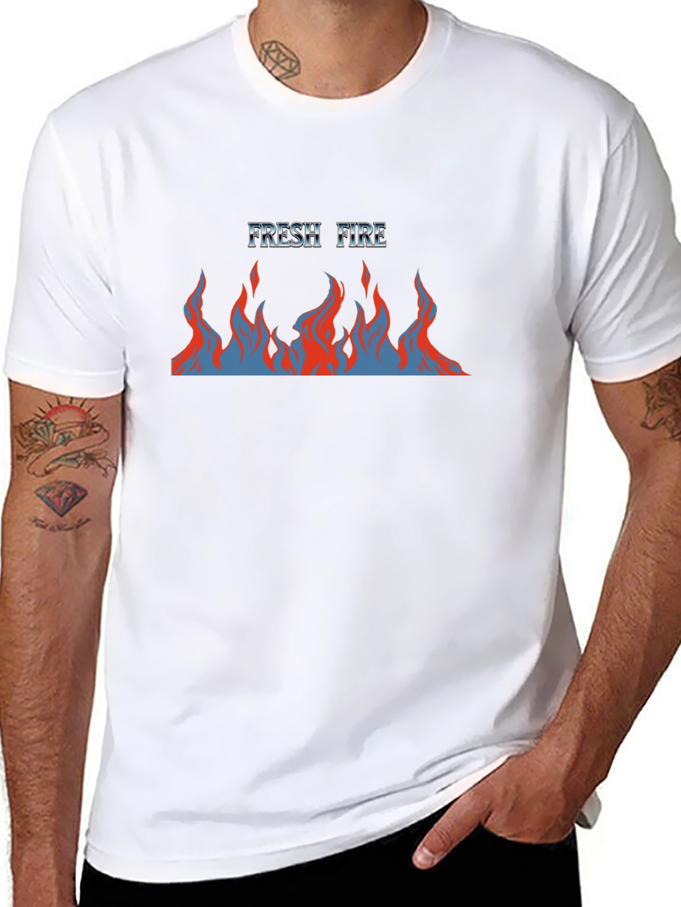 Fresh Fire Graphic Tee - Mens Black T-Shirt