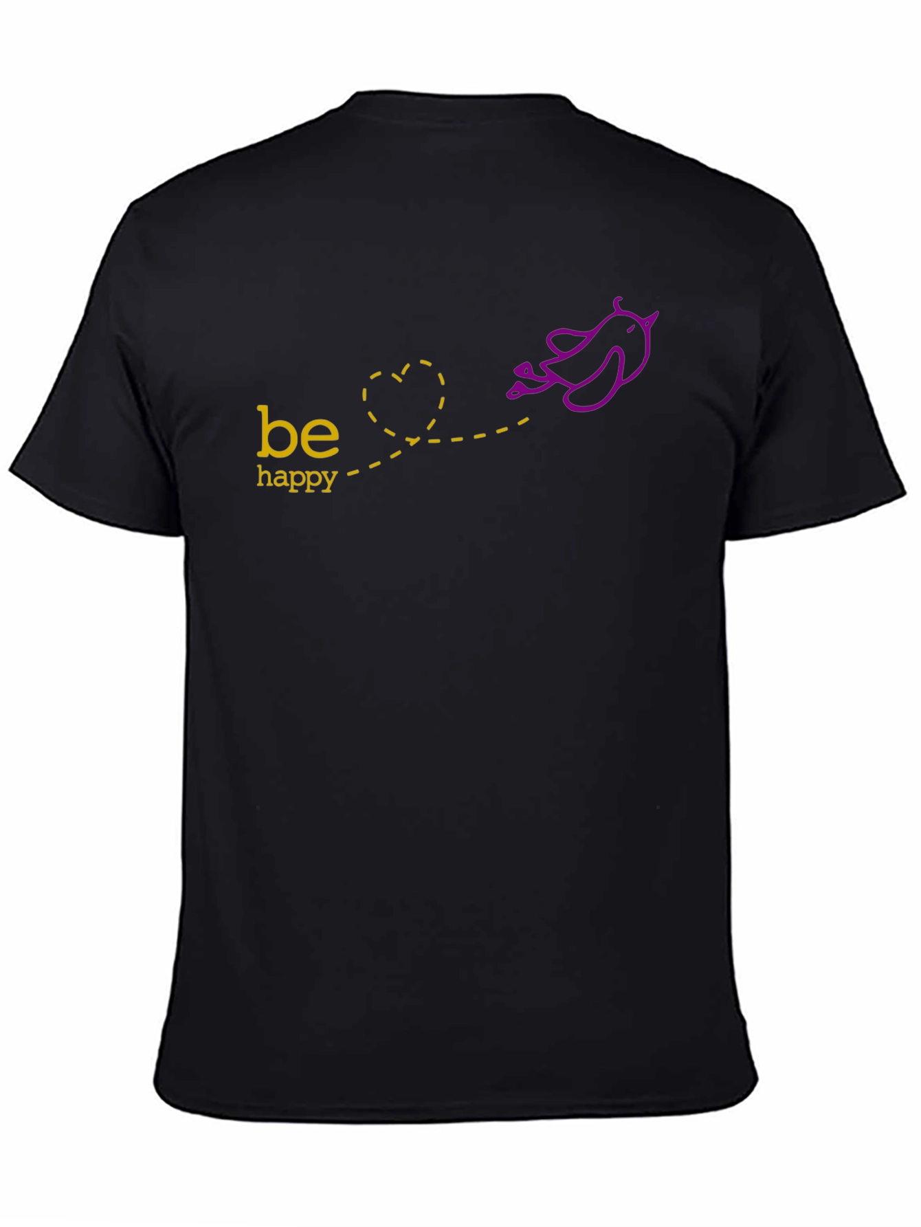 Be Happy T-Shirt - Bird Graphic Tee