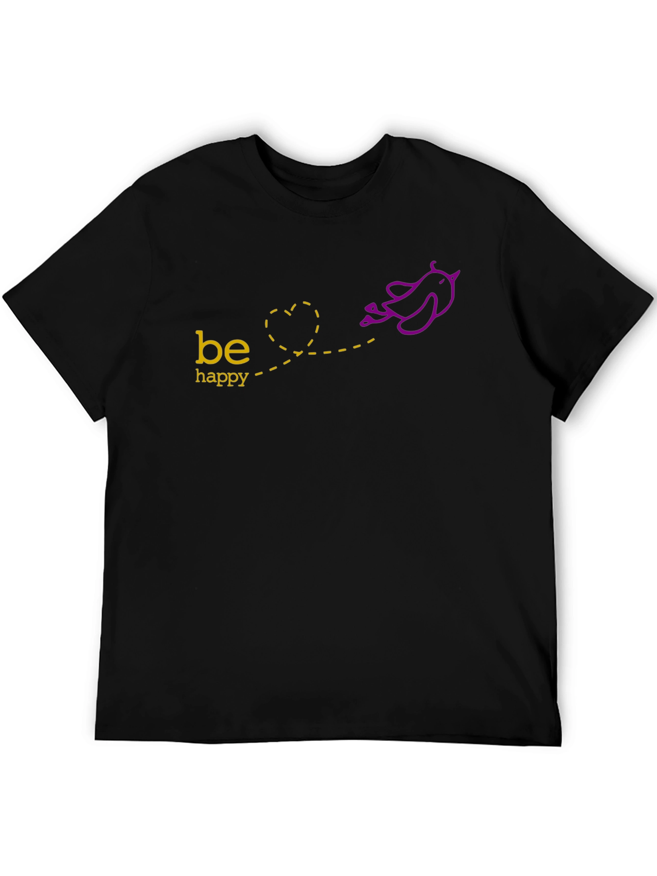 Be Happy T-Shirt - Bird Graphic Tee