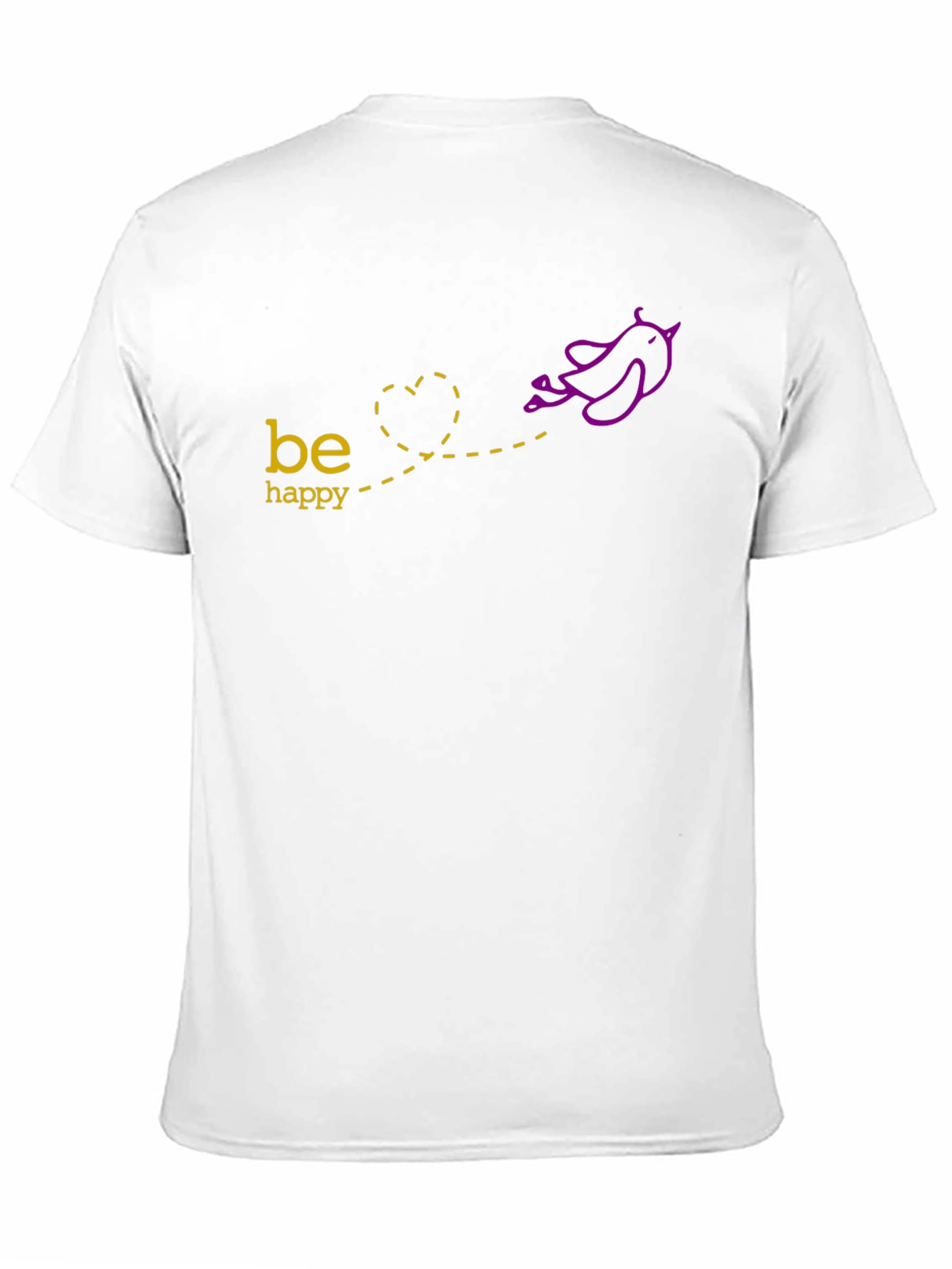 Be Happy T-Shirt - Bird Graphic Tee