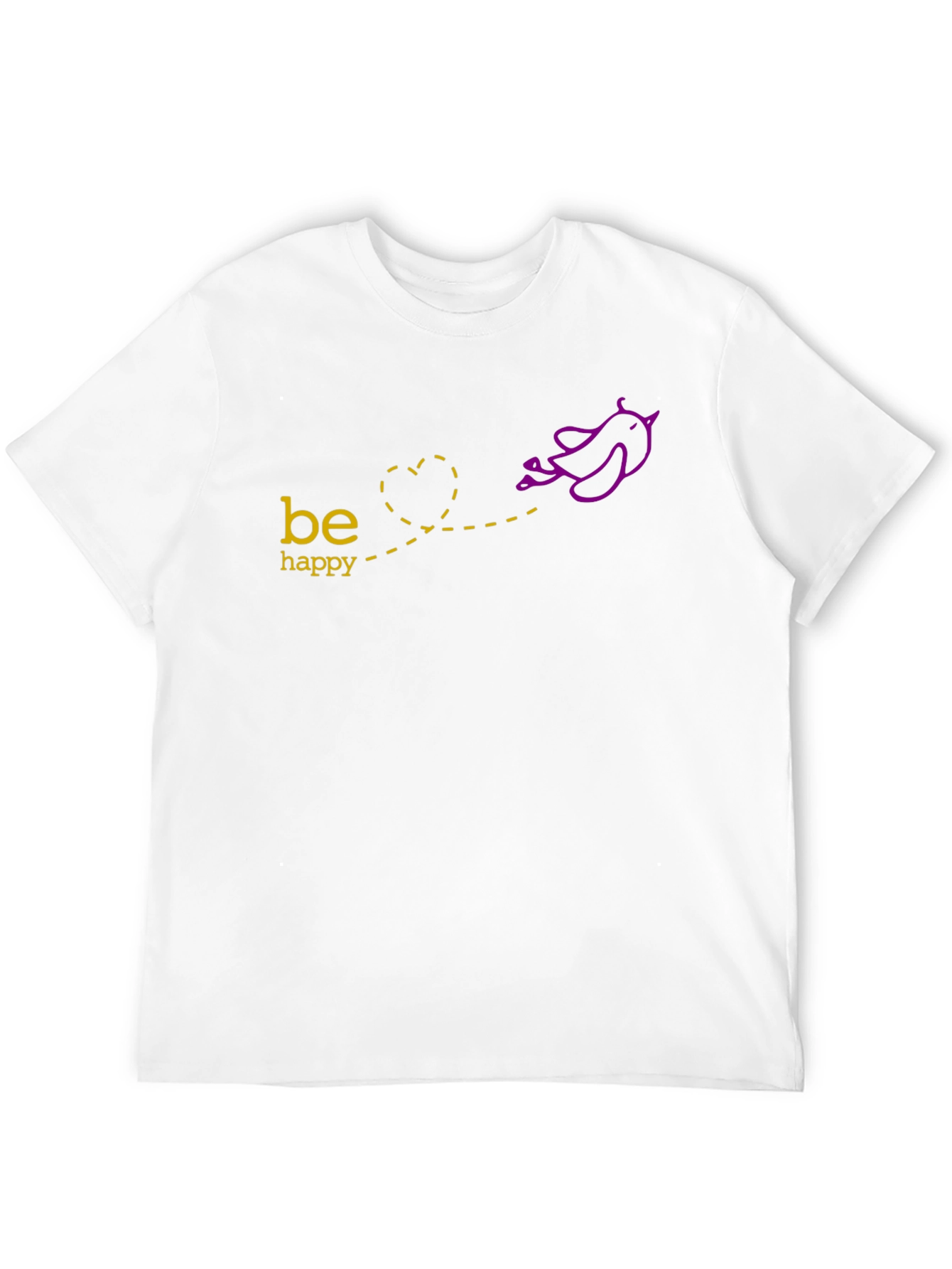 Be Happy T-Shirt - Bird Graphic Tee