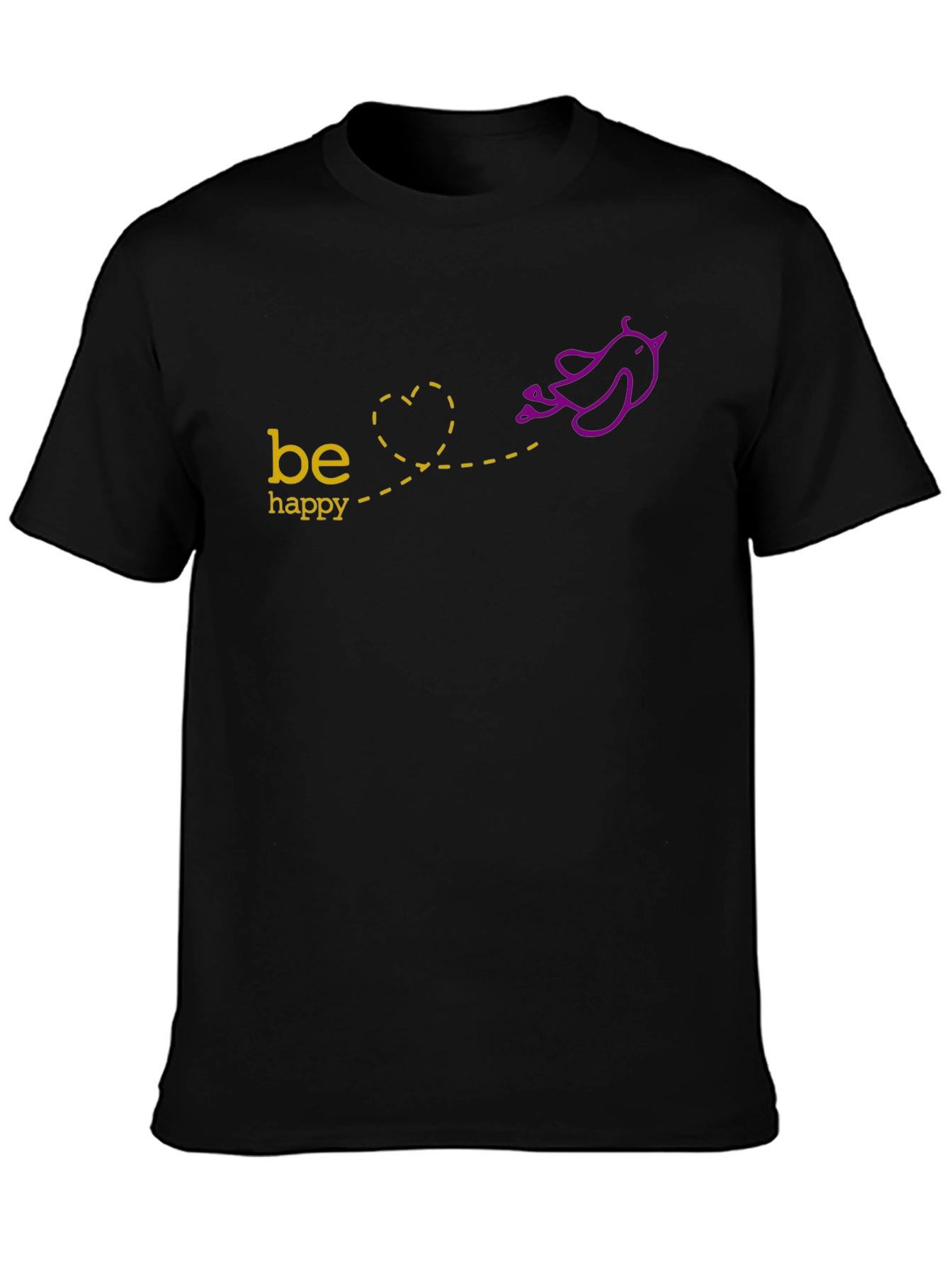 Be Happy T-Shirt - Bird Graphic Tee