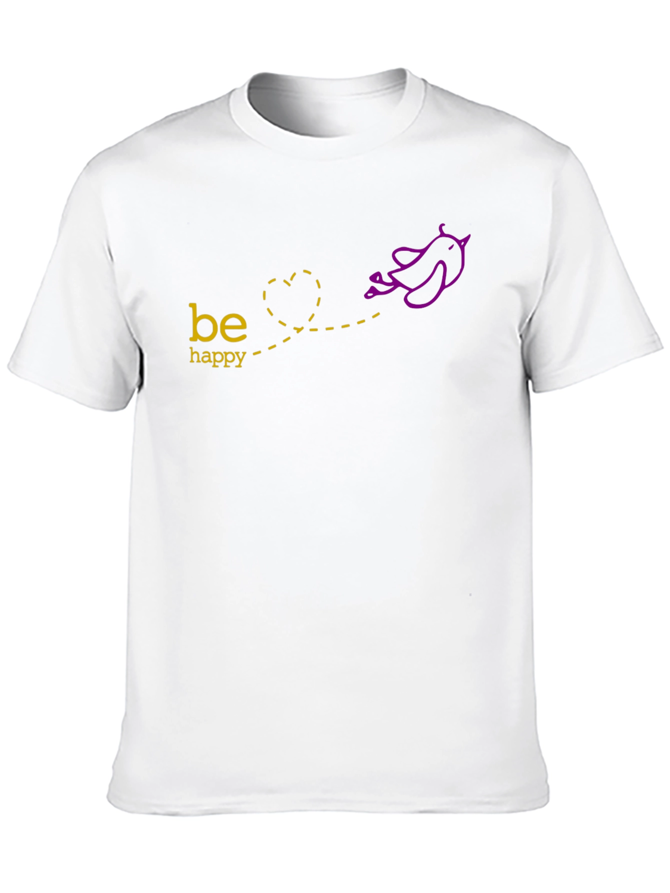 Be Happy T-Shirt - Bird Graphic Tee