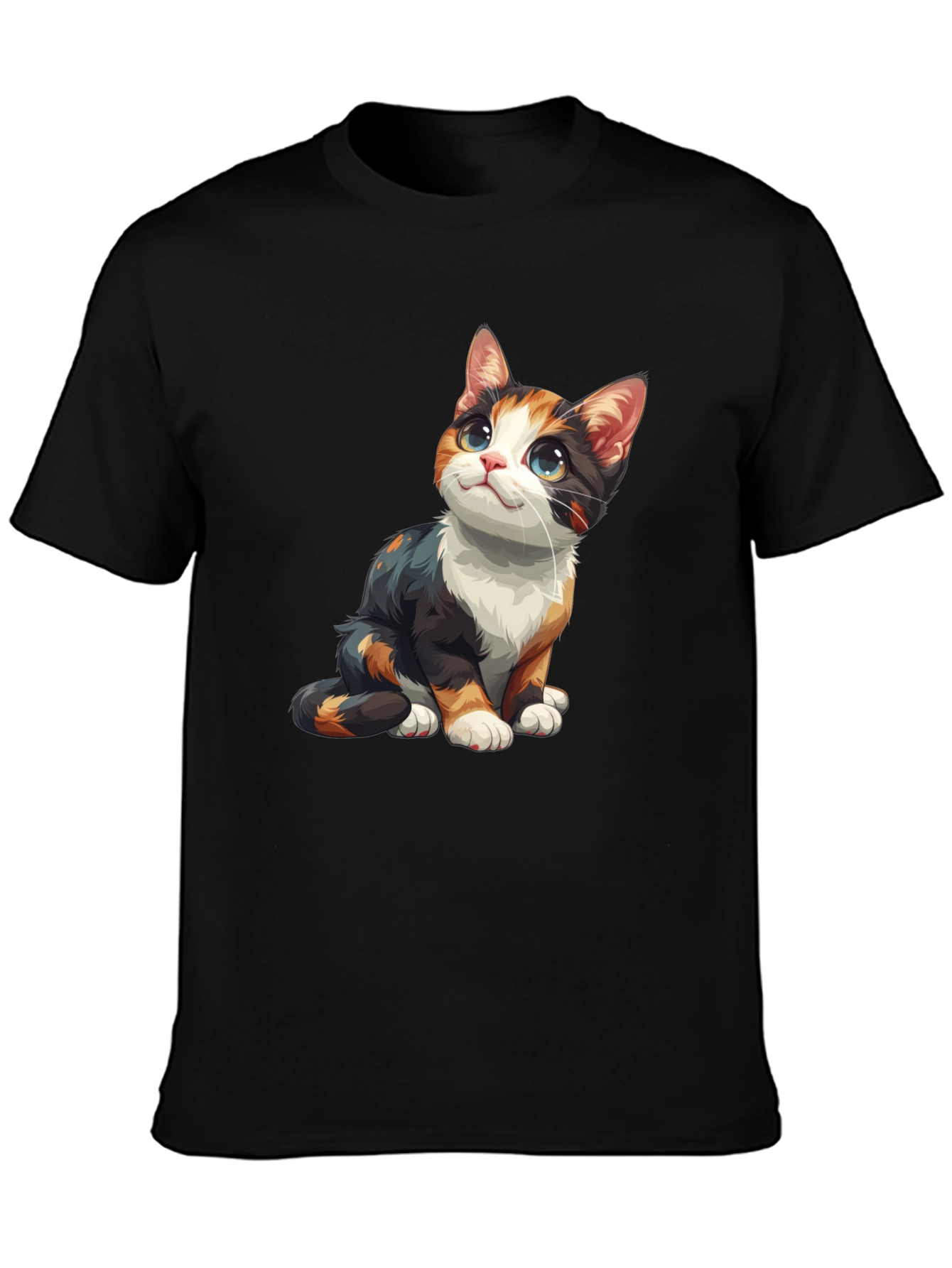 Calico Cat Graphic Tee - Cute Kitten Shirt