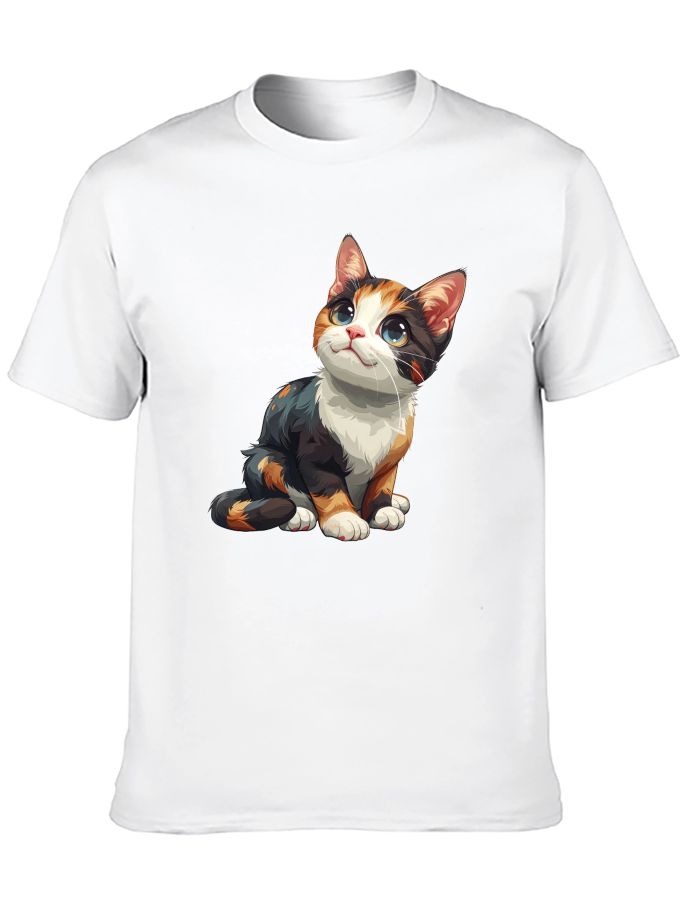 Calico Cat Graphic Tee - Cute Kitten Shirt