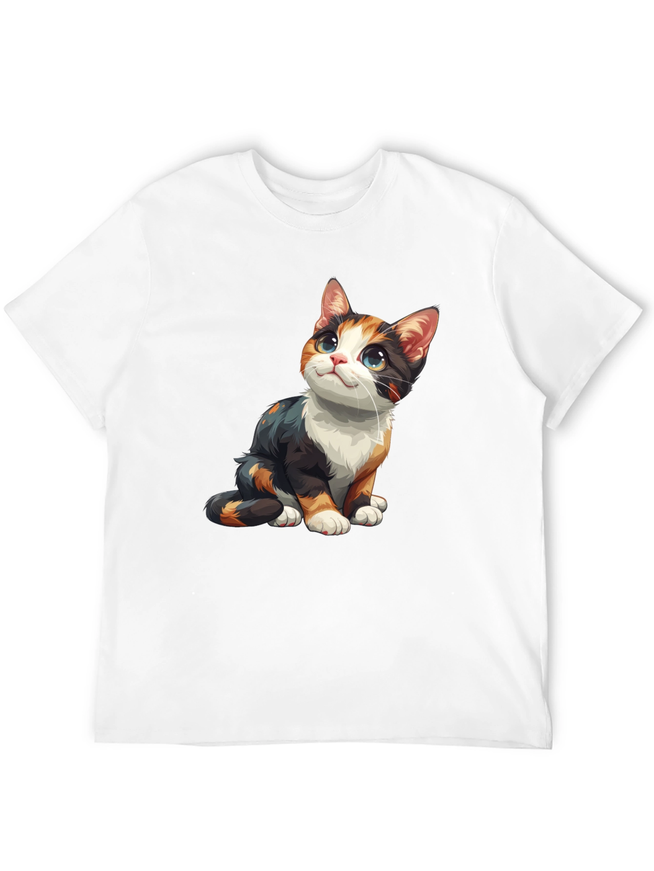 Calico Cat Graphic Tee - Cute Kitten Shirt