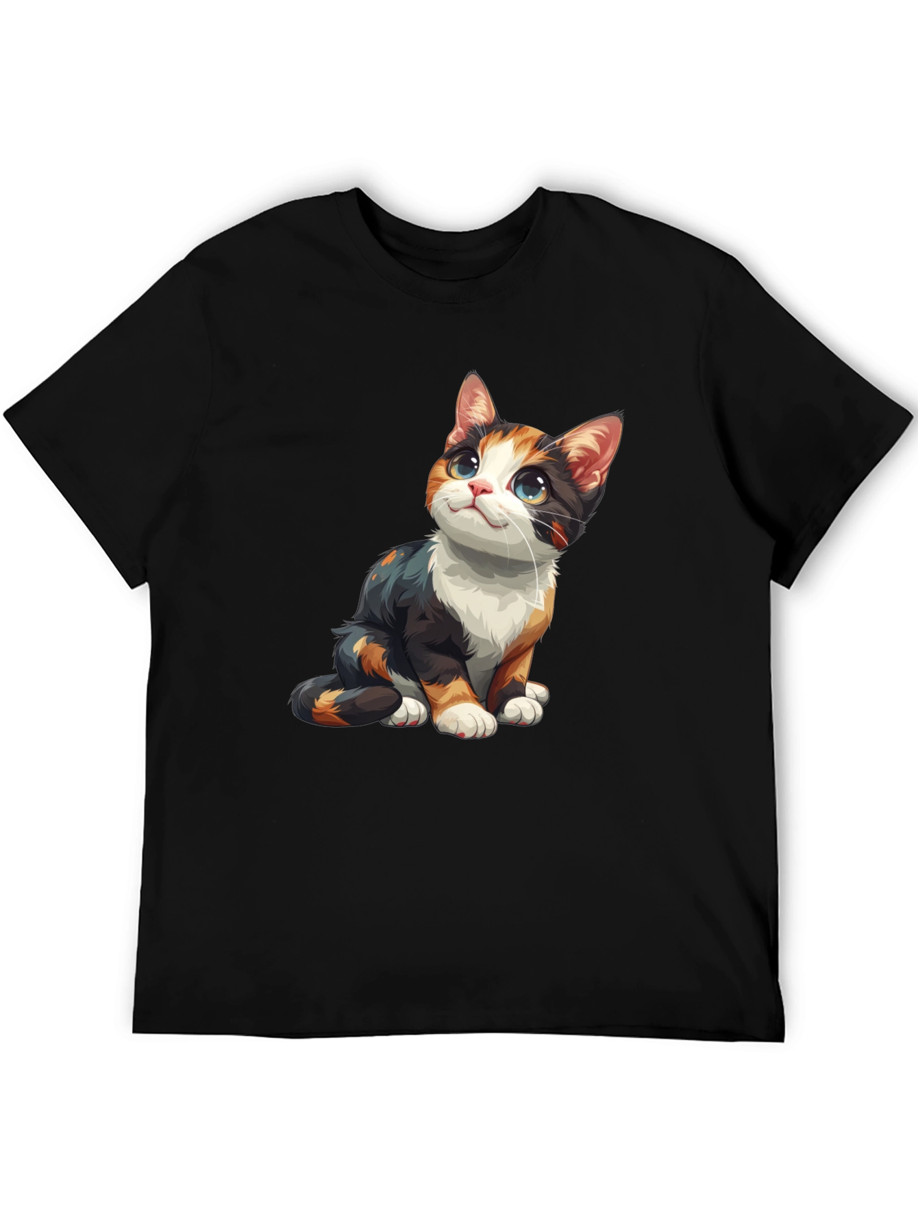 Calico Cat Graphic Tee - Cute Kitten Shirt