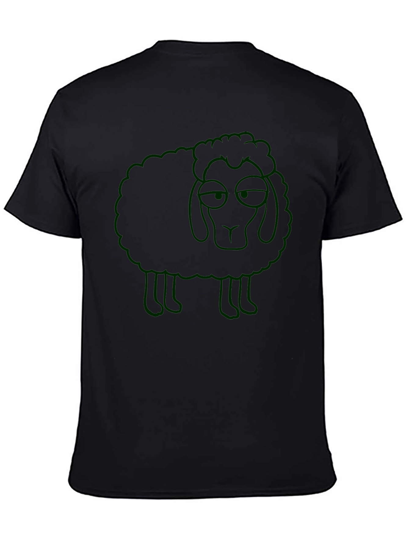Sheep Graphic Mens Black T-Shirt