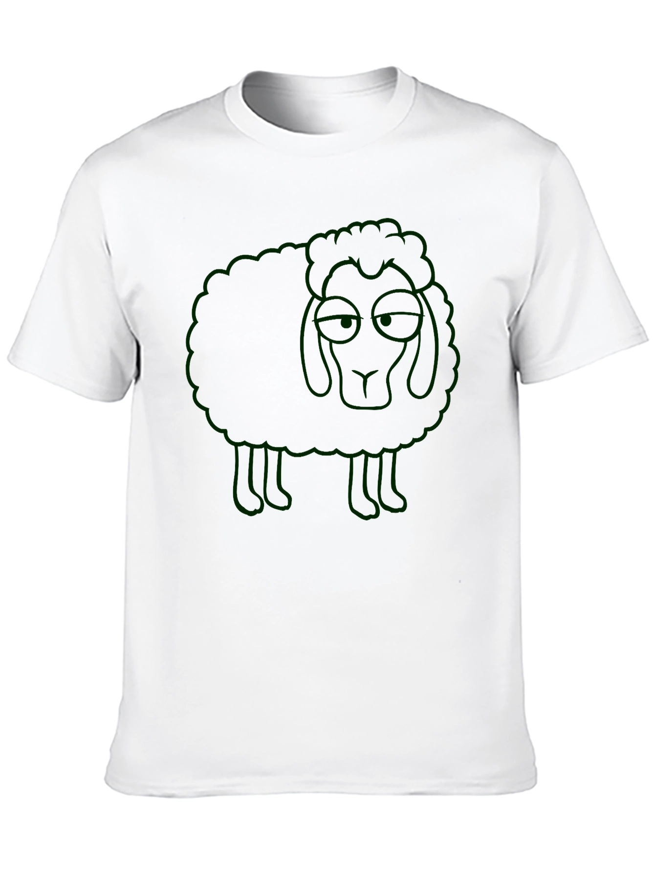 Sheep Graphic Mens Black T-Shirt