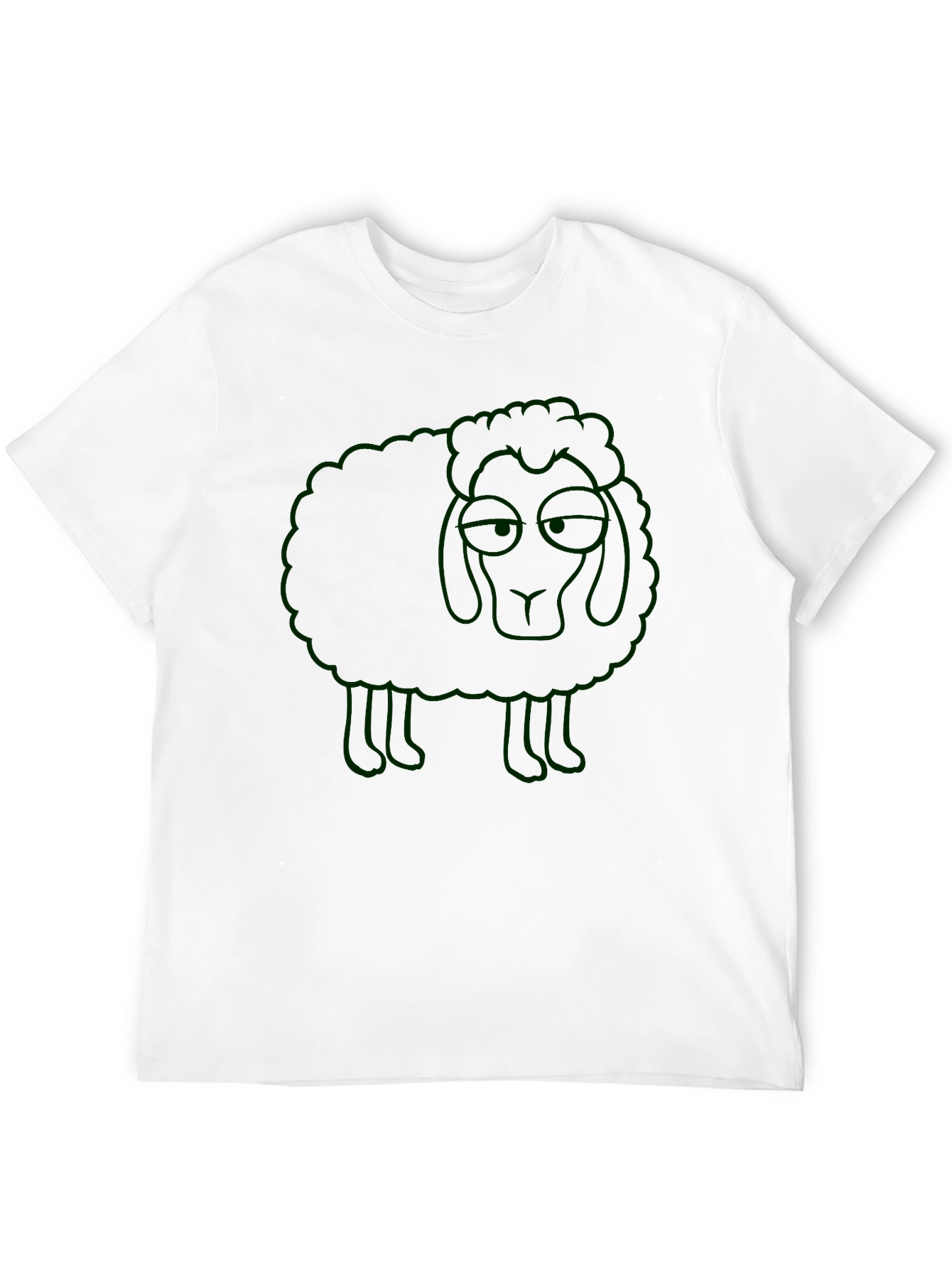 Sheep Graphic Mens Black T-Shirt