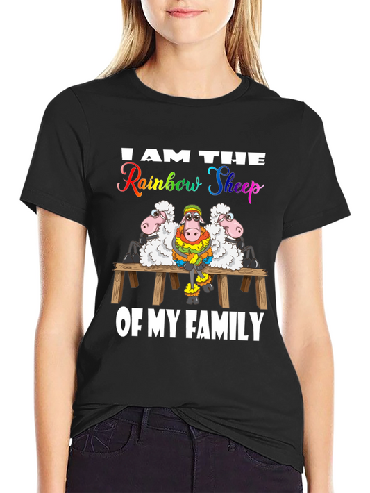 Rainbow Sheep Family T-Shirt