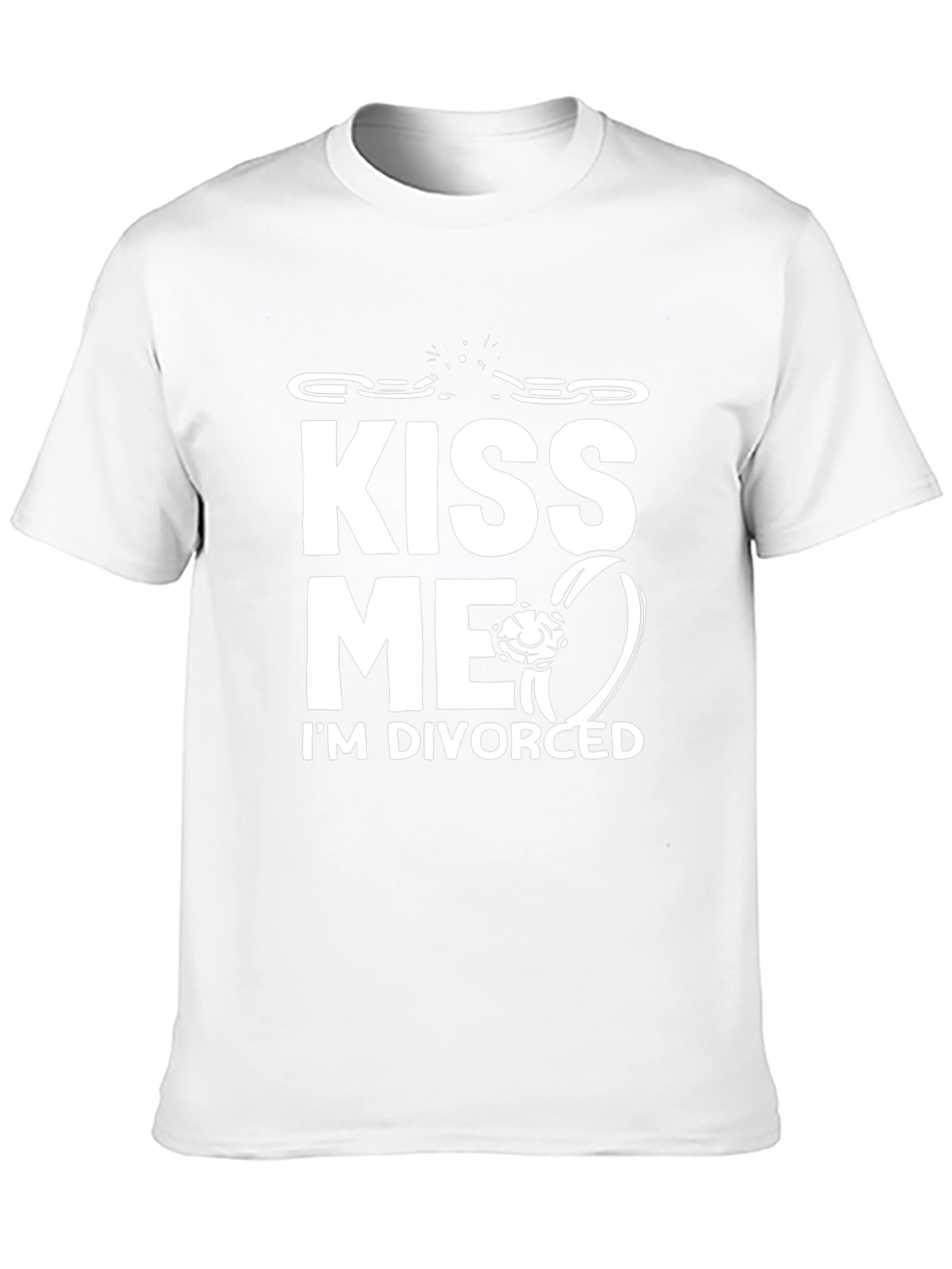 Kiss Me Im Divorced T-Shirt Funny Slogan Tee